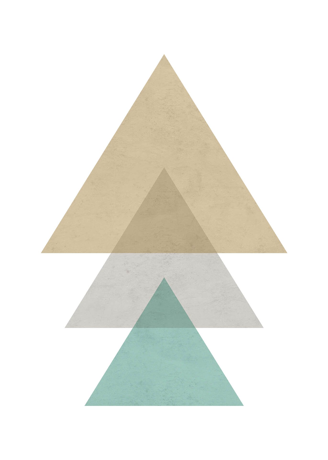Leinwandbild Dreieck, beige, 50x70 cm DD123164