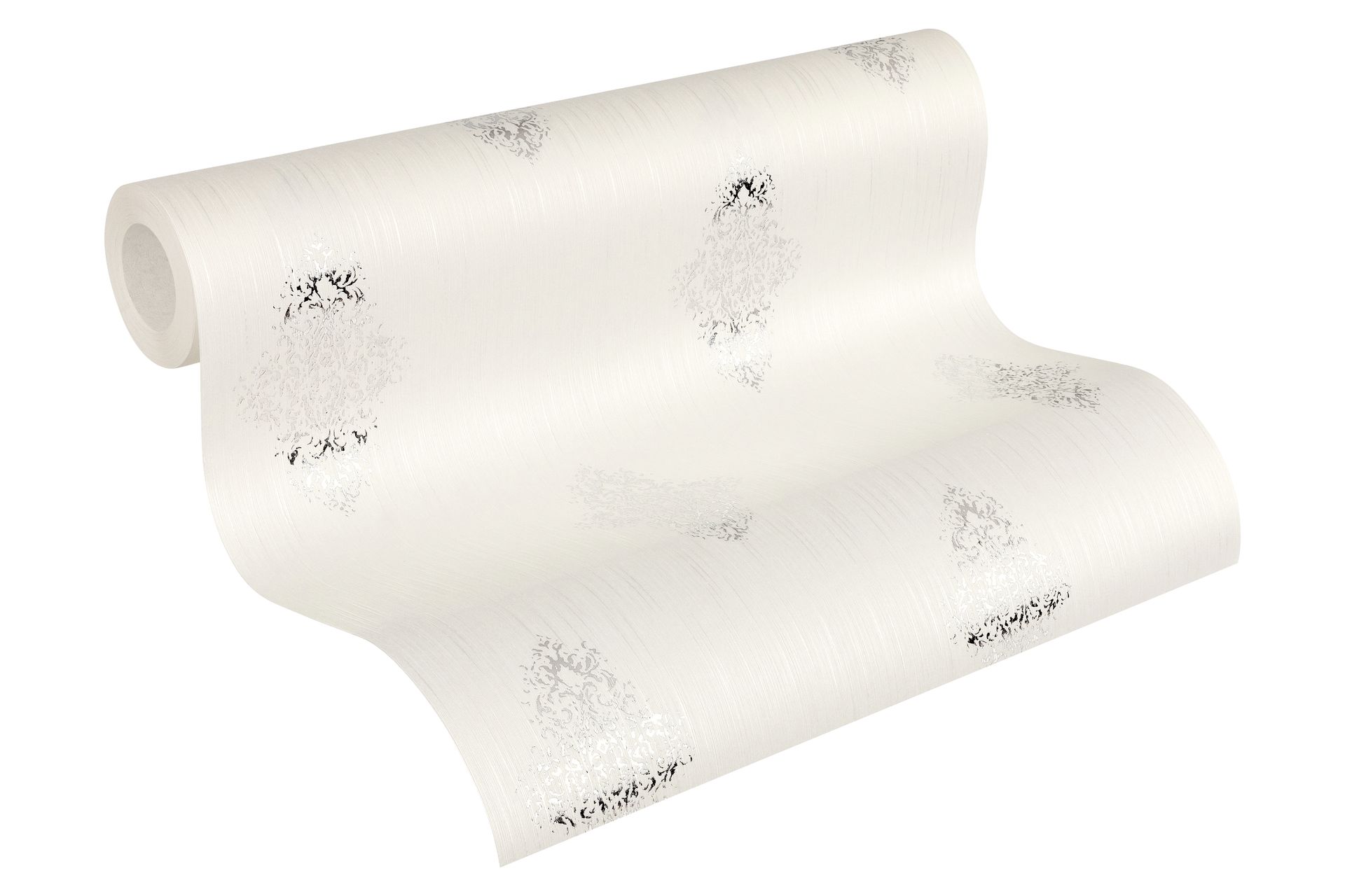 Architects Paper Luxury Wallpaper, Barock Tapete, weiß, silber 319461