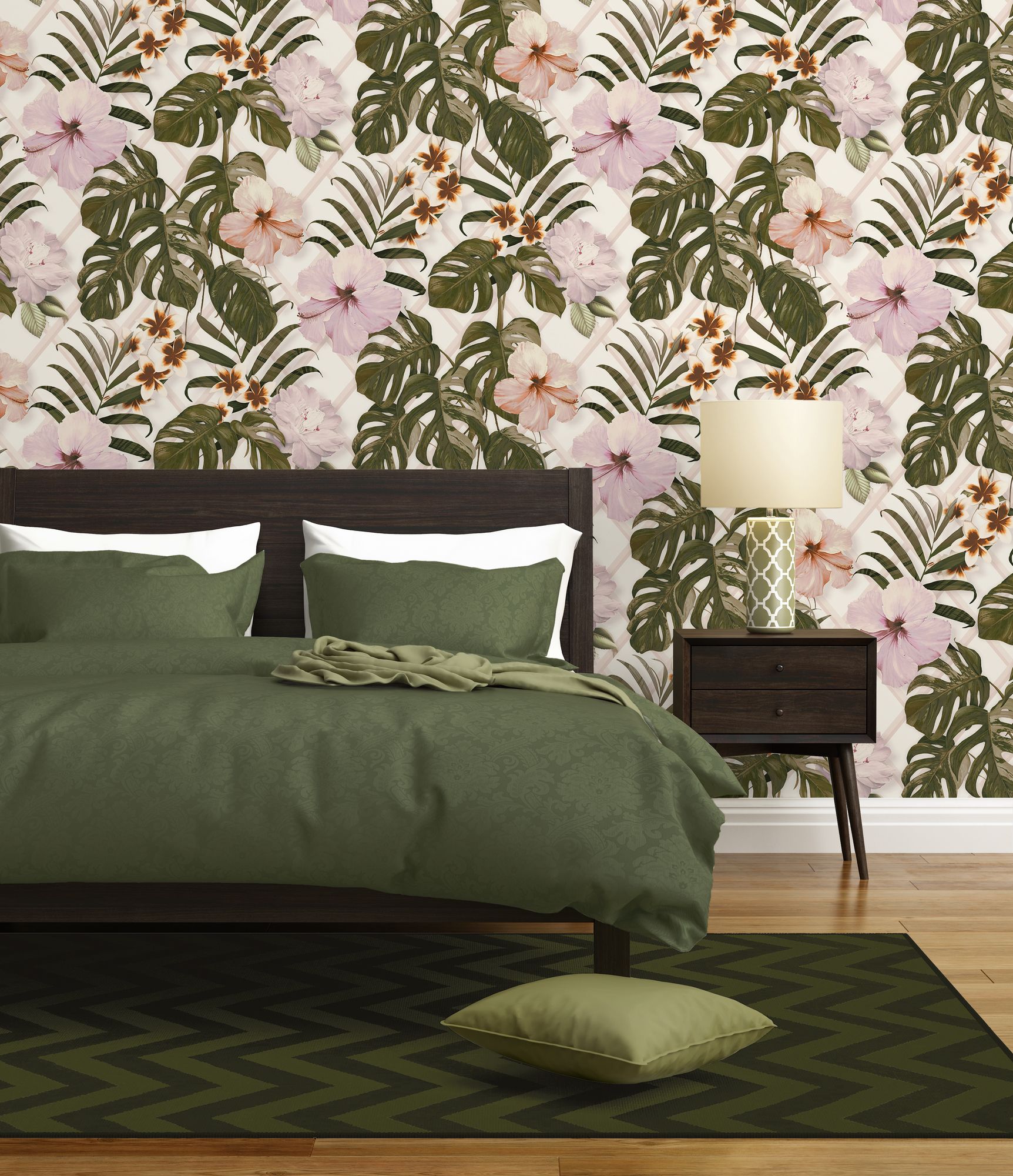 Michalsky Dream Again, Design Tapete, grün, rosa 365181