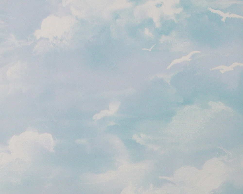 A.S. Création Il Decoro, Wolkentapete, blau, weiß 560414 Dekorbild