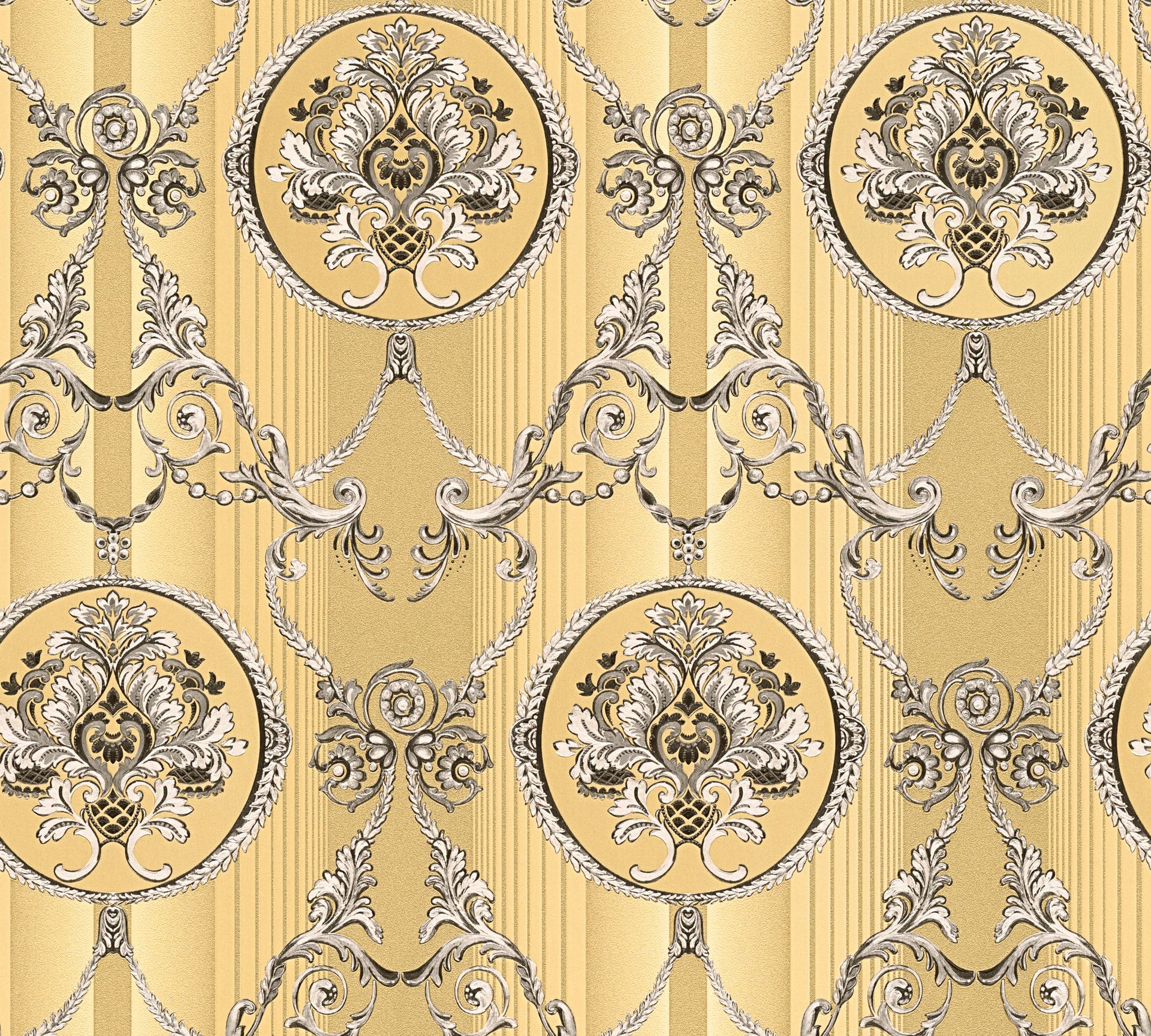 A.S. Création Hermitage 10, Barock Tapete, gold, grau 330831 Dekorbild