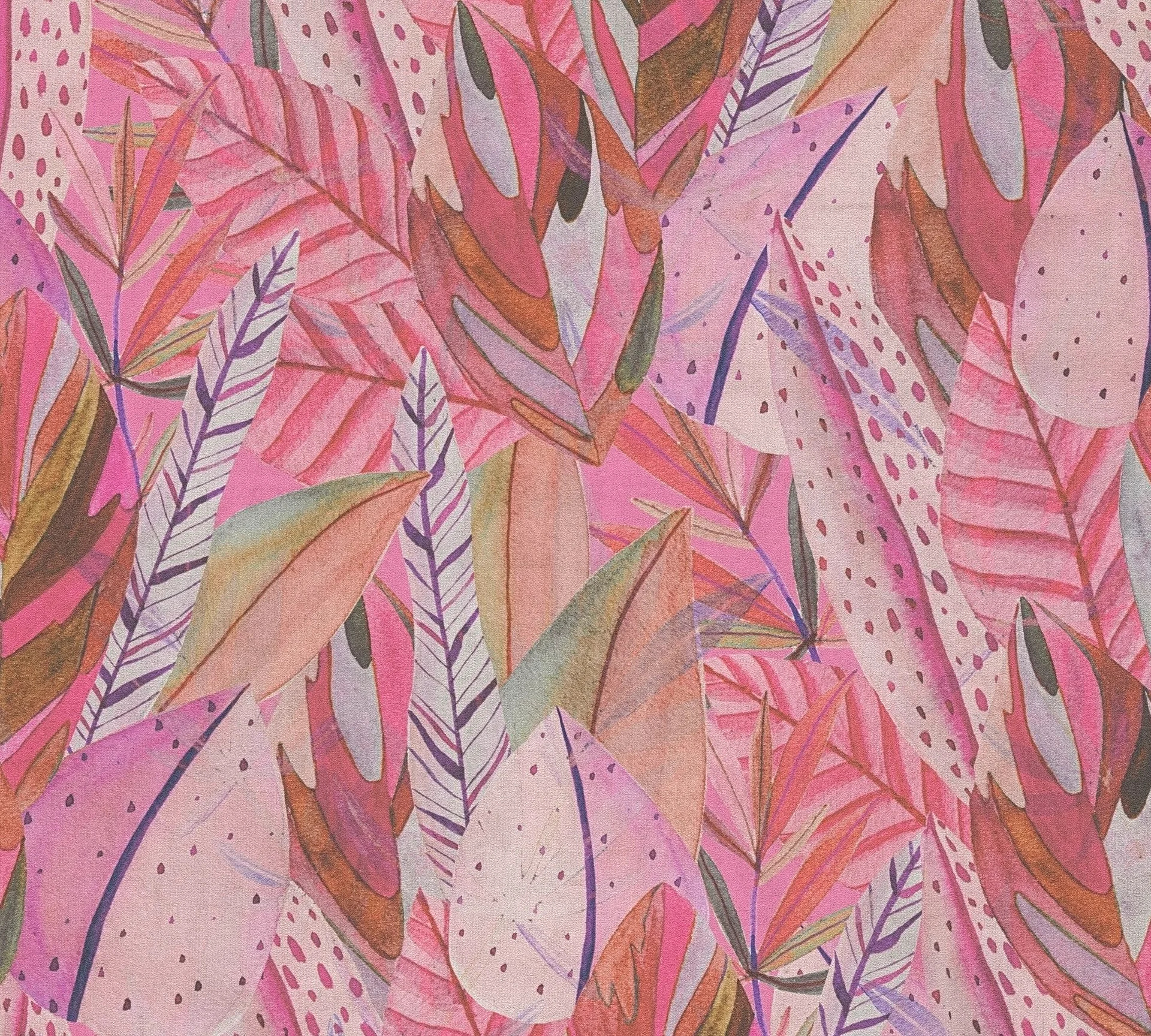 Vliestapete, Floral, pink 782203