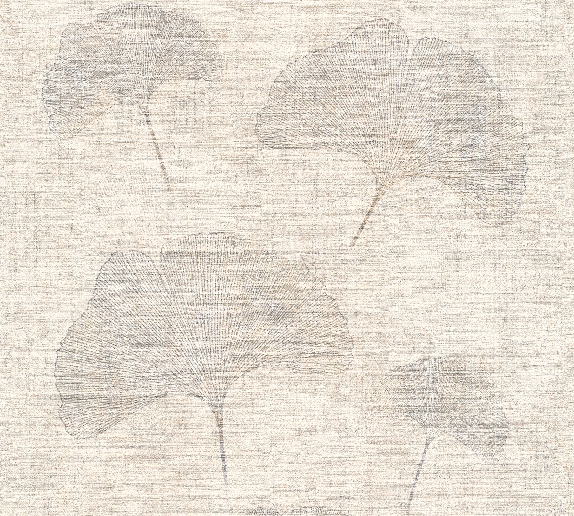 A.S. Création Borneo, Florale Tapete, beige, silber 322653
