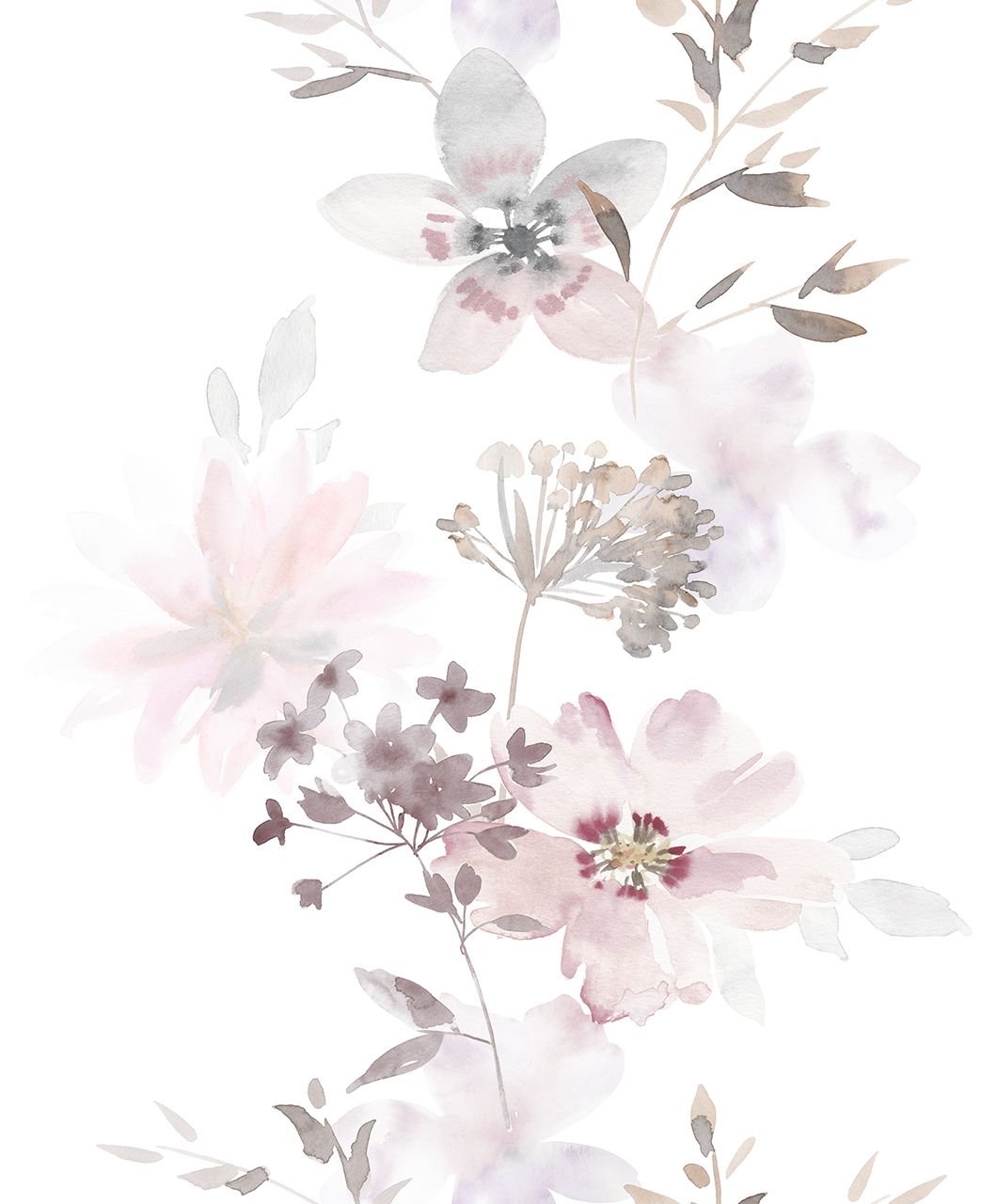 Novamur Vliestapete, Floral, weiß-rosa 81623