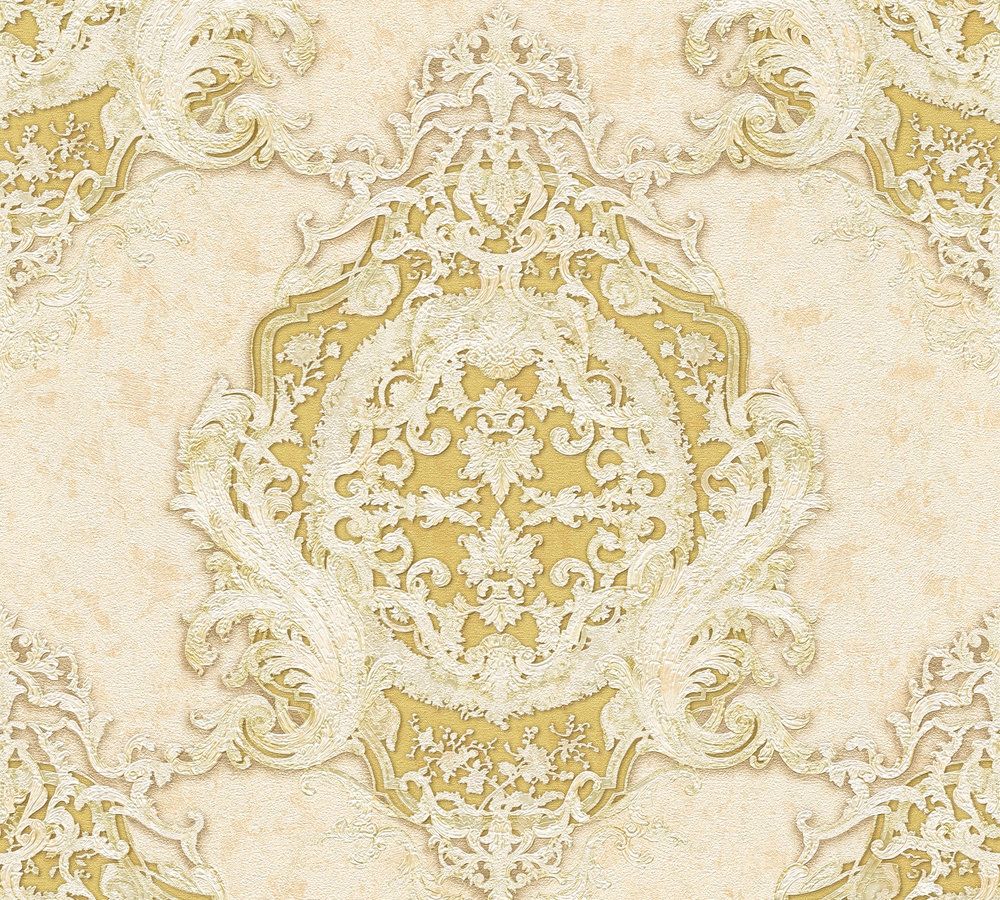 Architects Paper Luxury Classics, Barock Tapete, gold, gelb 343721 Dekorbild