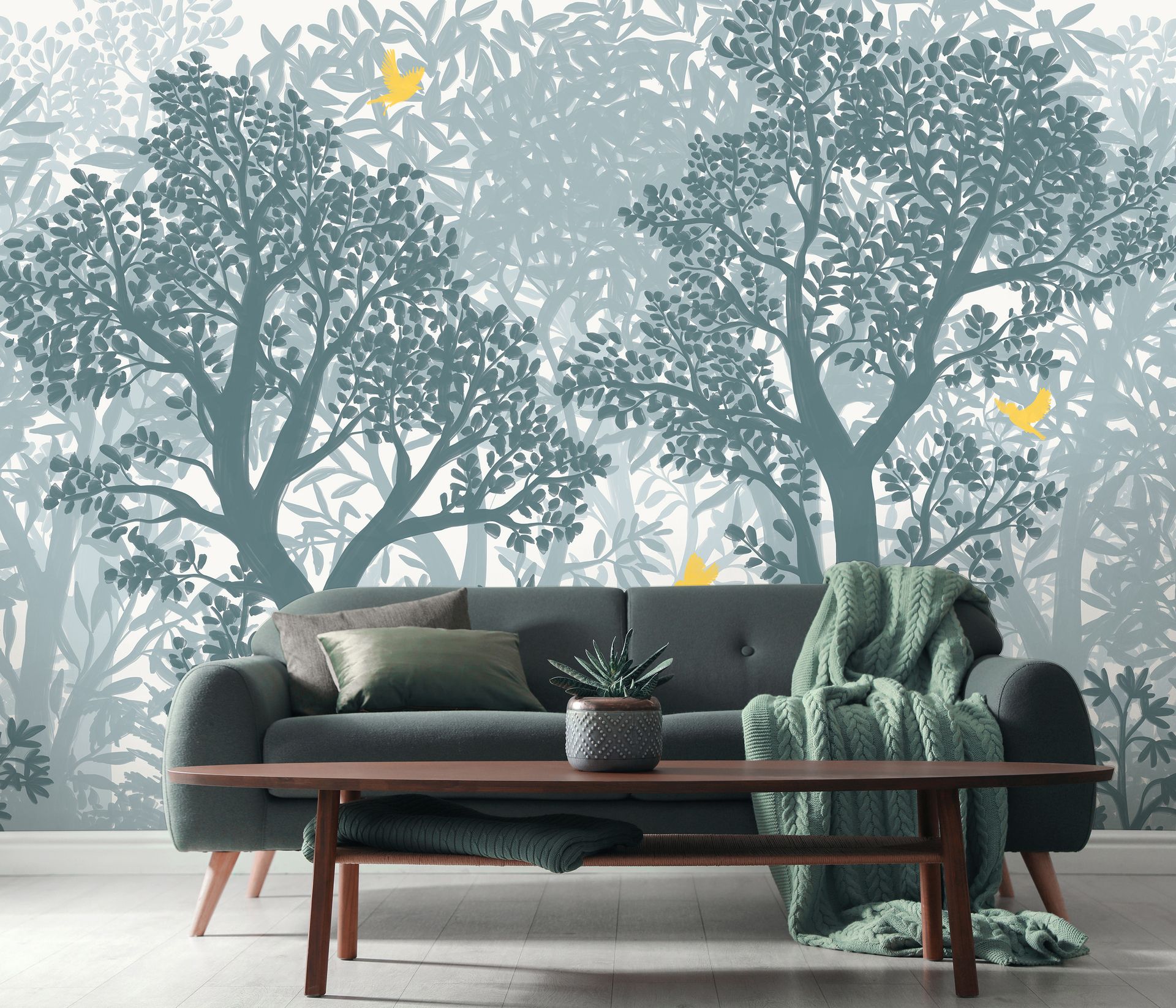 Vliestapete Waldmotiv blaugrau Erismann 220500101 Vliestapete Waldmotiv blaugrau Erismann 220500101