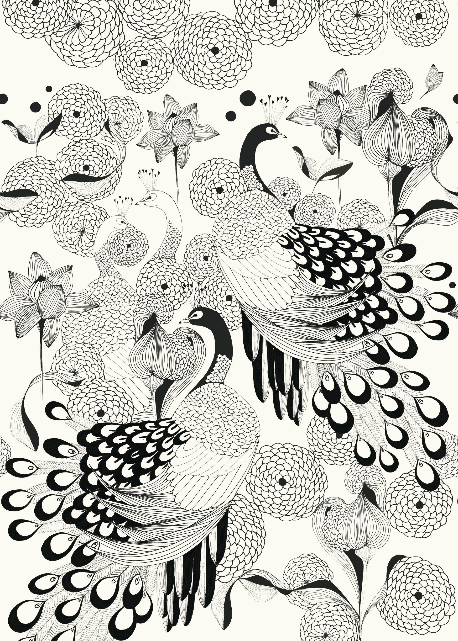 Rasch Selection, Exotic, schwarz 539165 Dekorbild