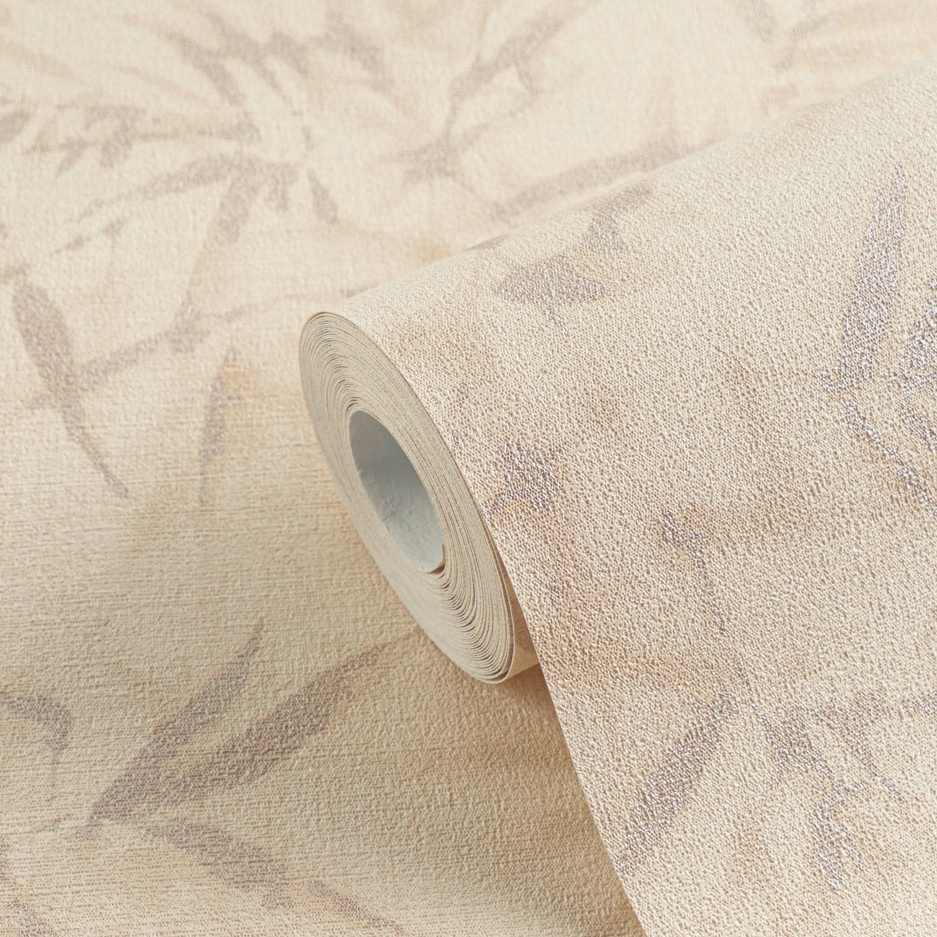 Vliestapete Floral - Blätter, beige, metallic, A.S. Création 790463 Vliestapete Floral - Blätter, beige, metallic, A.S. Création 790463