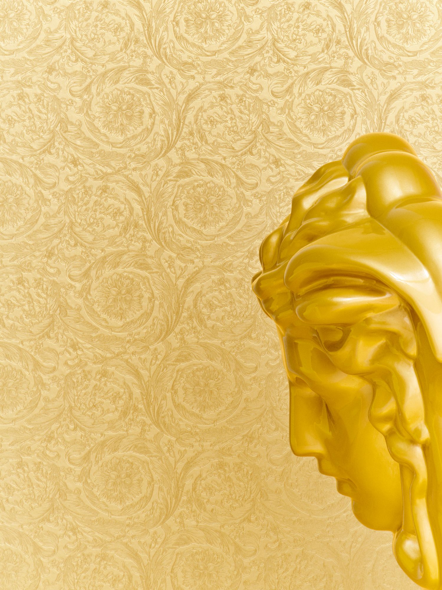 Versace wallpaper Versace 4, Barock Tapete, gold, gelb 366923