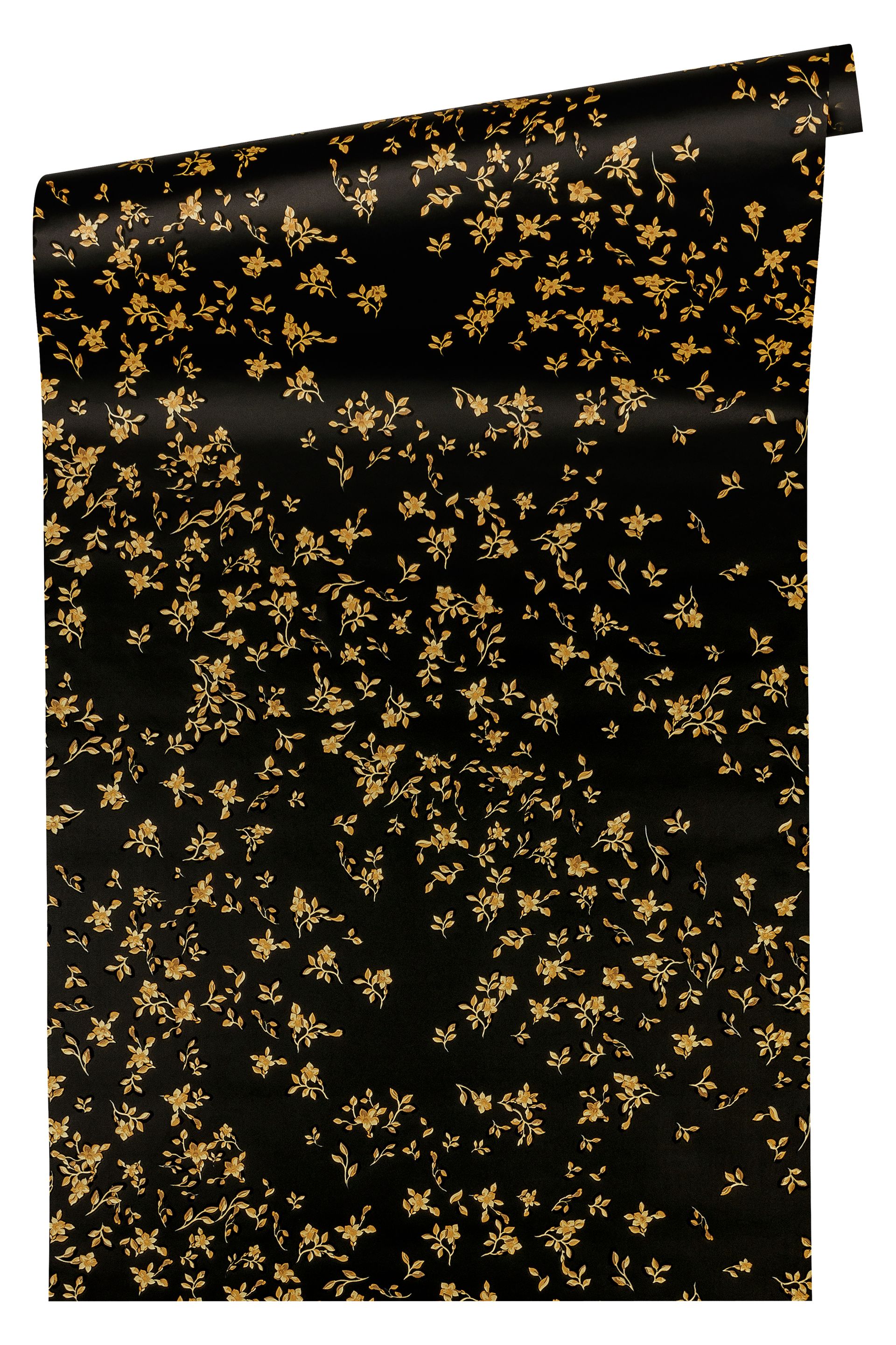 Versace wallpaper Versace 4, Florale Tapete, schwarz, gold 935854