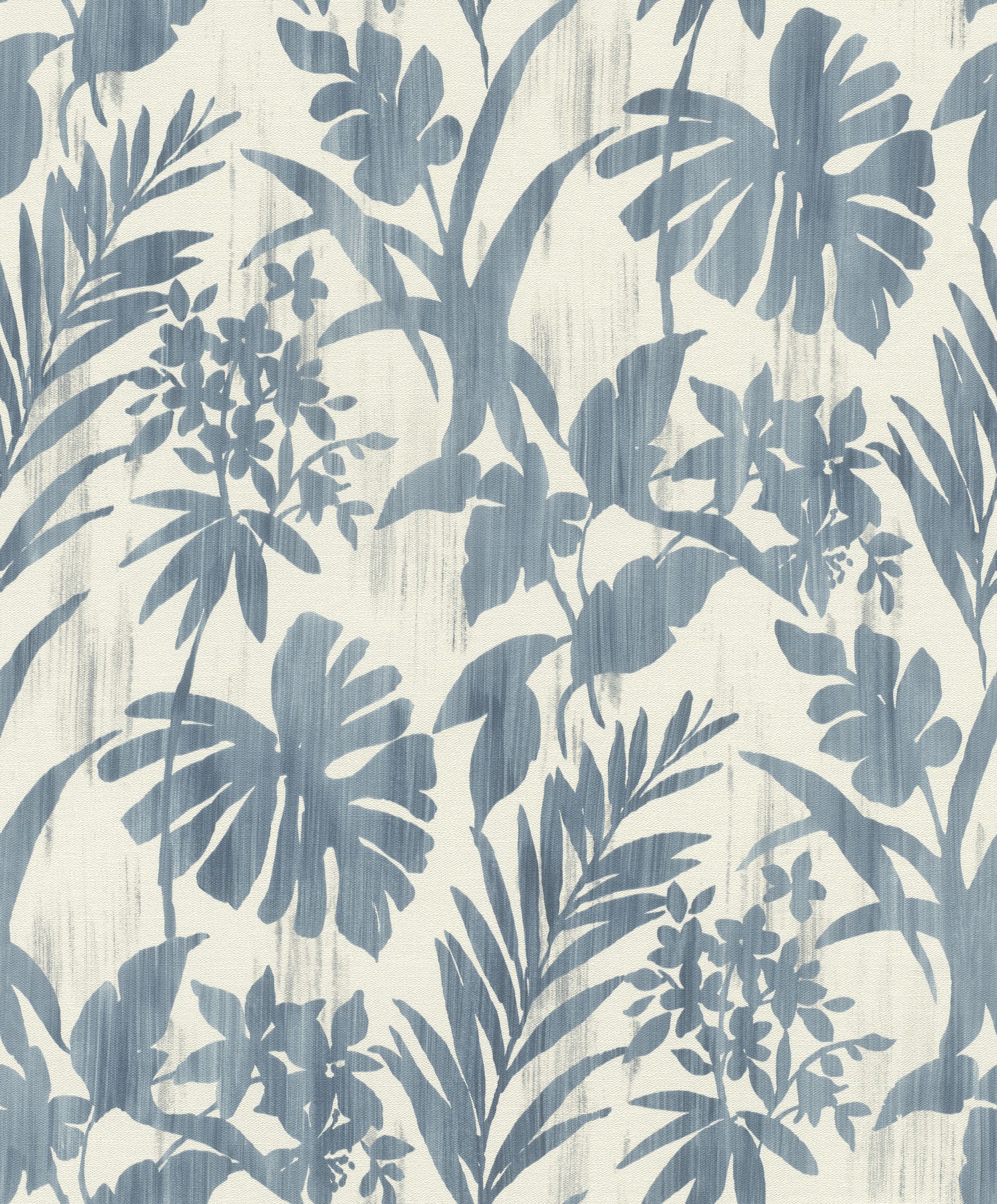 Vliestapete Palmen blau-blaugrau 410563 Vliestapete Palmen blau-blaugrau 410563