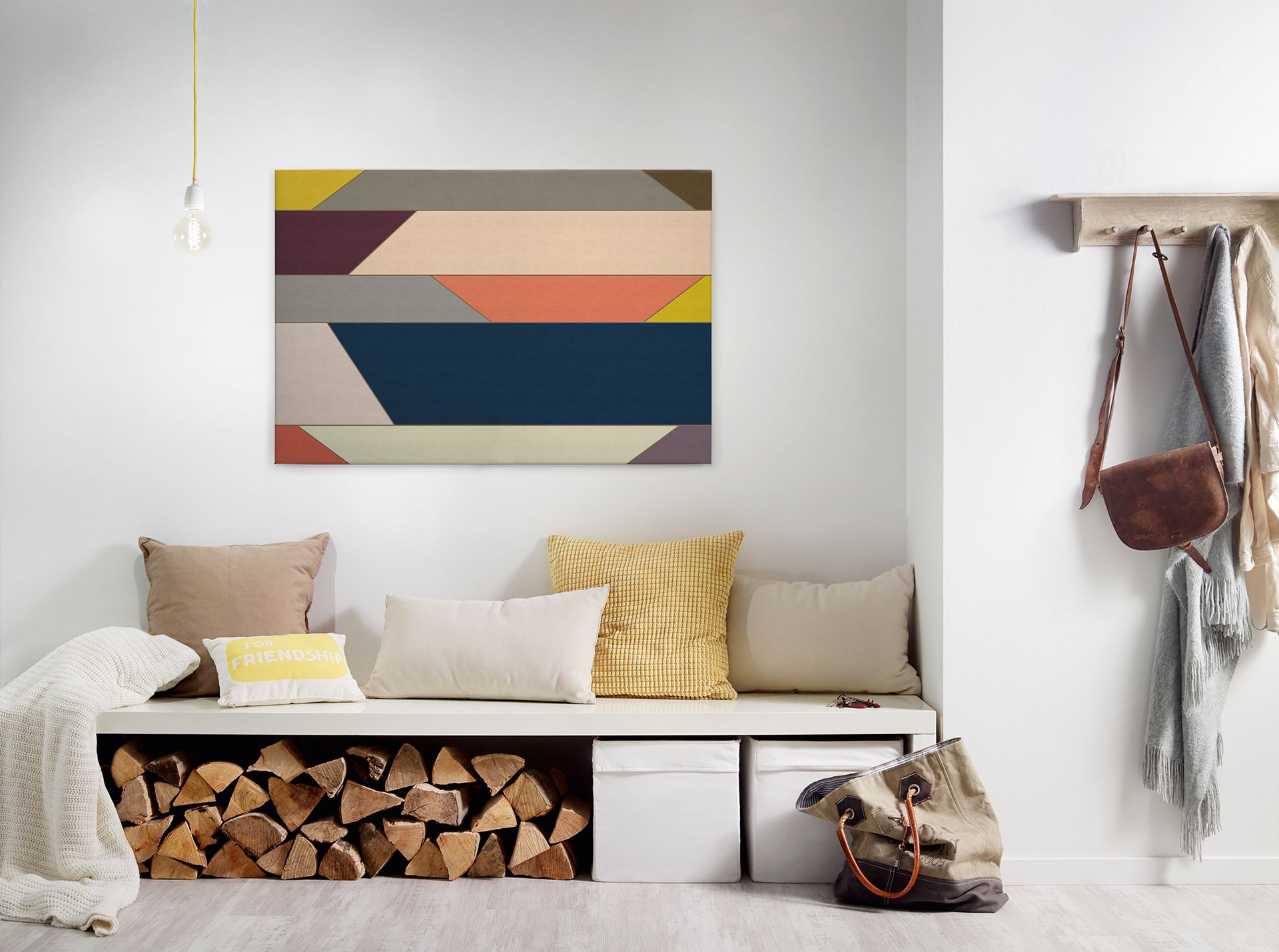 Leinwandbild Geometrie, blau, 90x60 cm DD120503