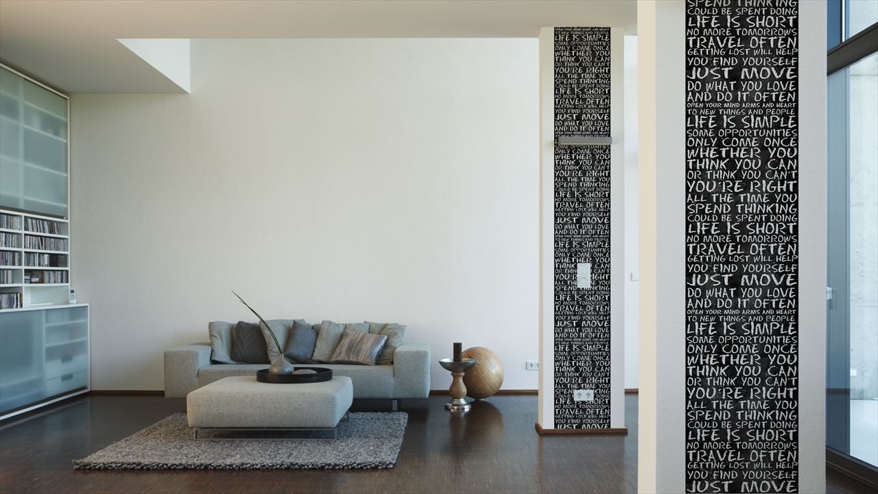 Livingwalls pop.up Panel, Moderne Tapete, schwarz, weiß 942671