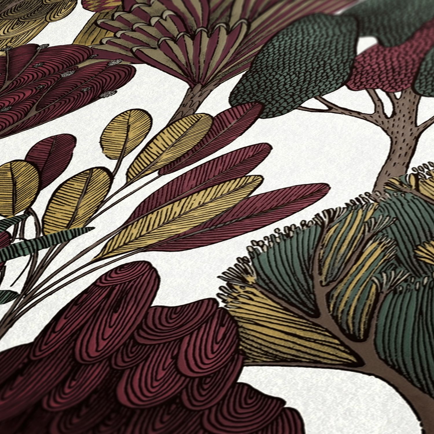 Architects Paper Floral Impression, Dschungeltapete, rot, beige 377577