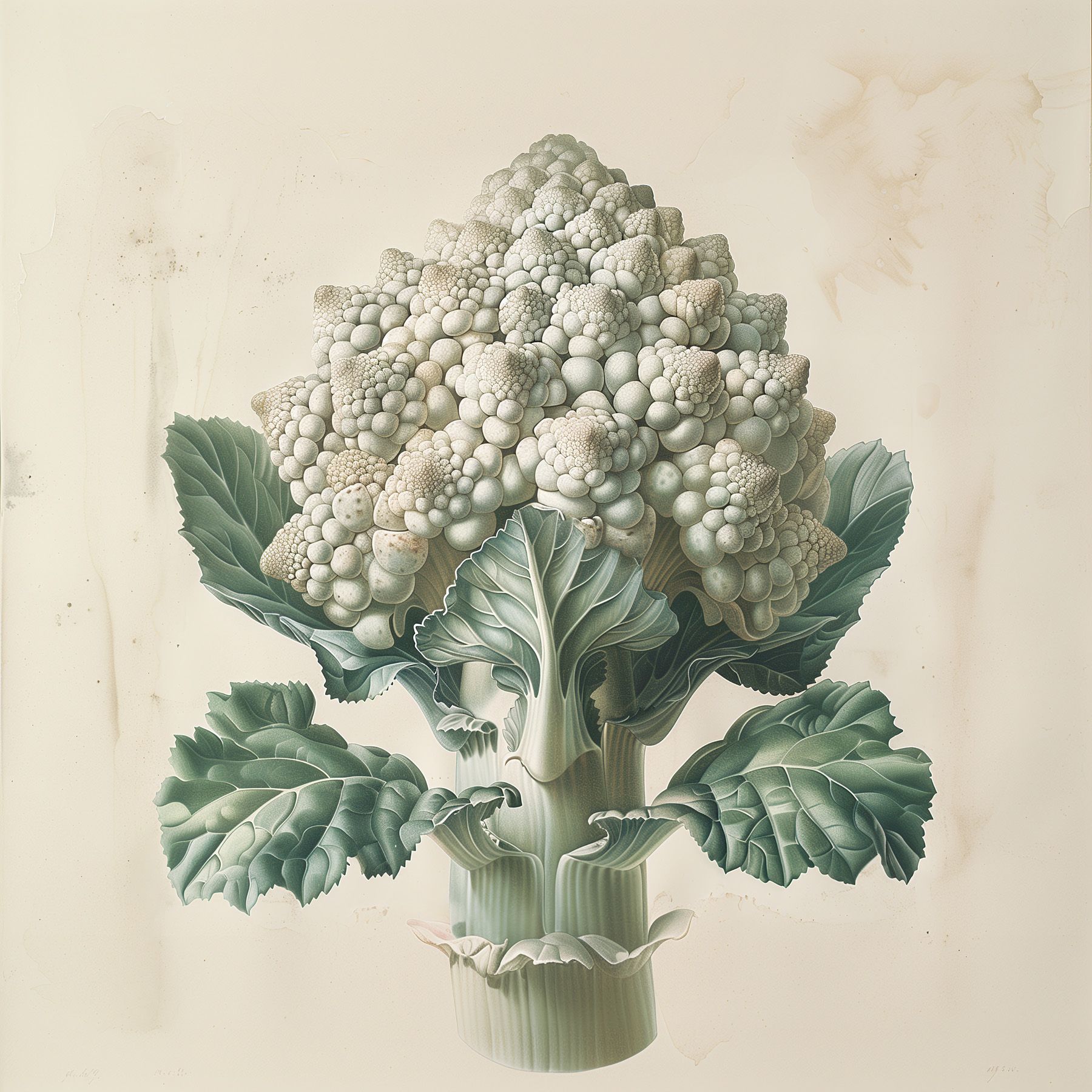 Leinwand Romanesco Weiss 30 x 30 cm