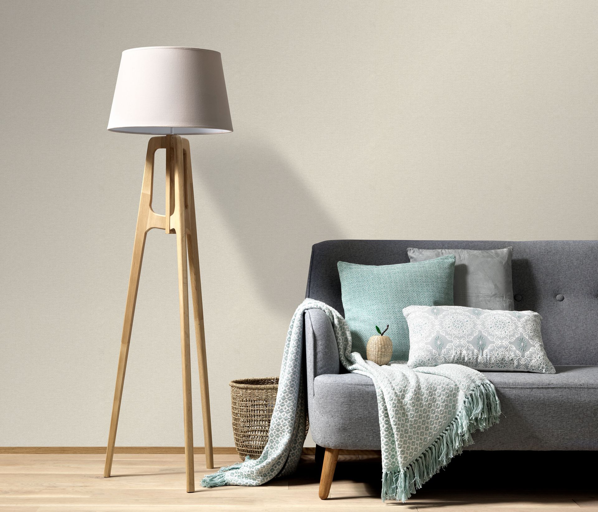 Unistapete Leinenstruktur beige Erismann 1051038