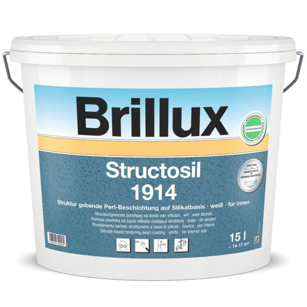 Brillux Structosil 1914 weiß 15 l Silikatfarbe mit Glasperlen