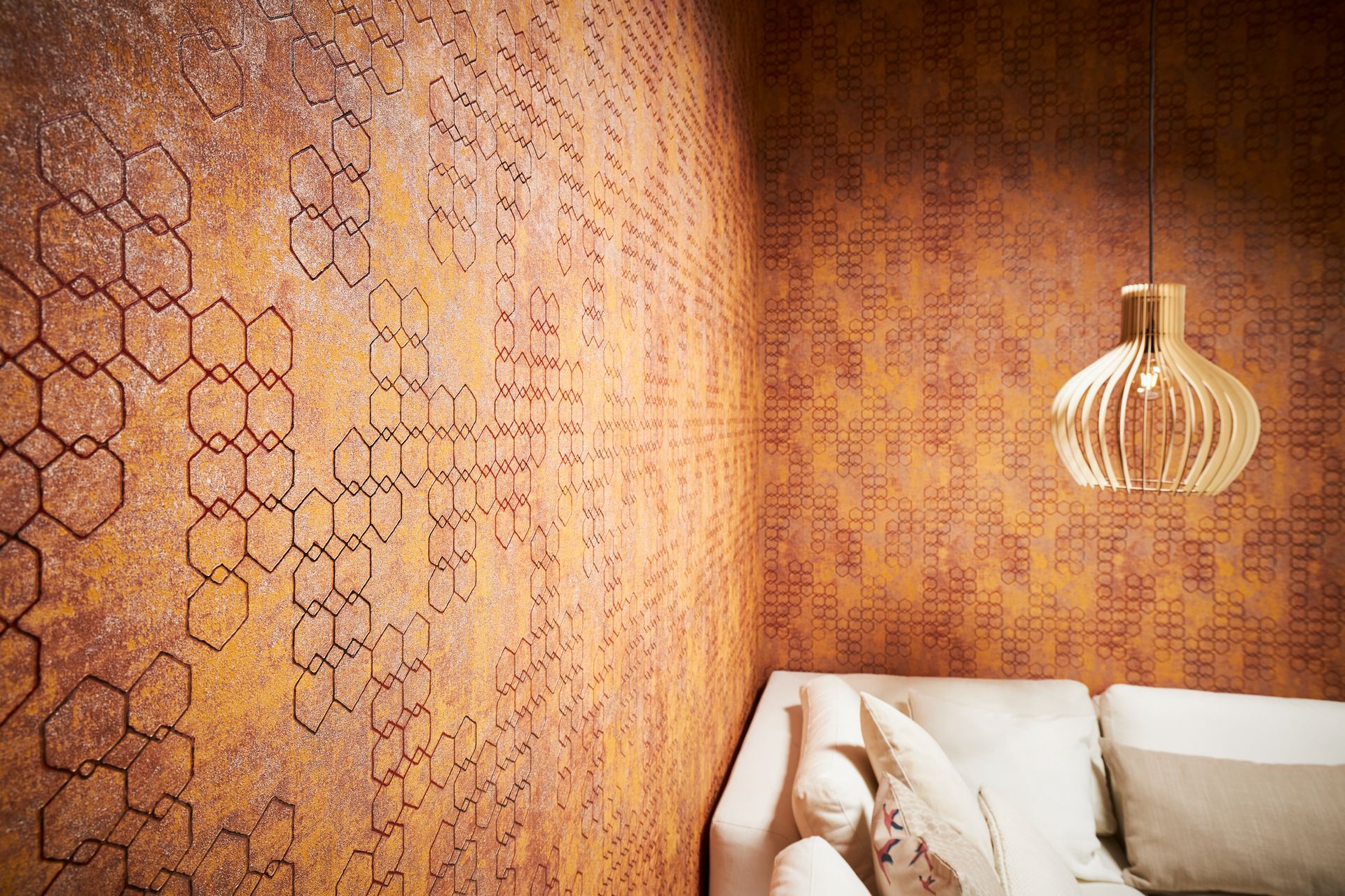 Livingwalls New Walls, Design Tapete, orange, gold 374243