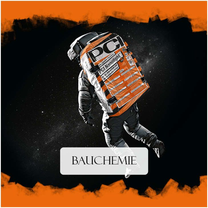 Wohntrends - Bauchemie Button, Astronaut mit PCI Rucksack