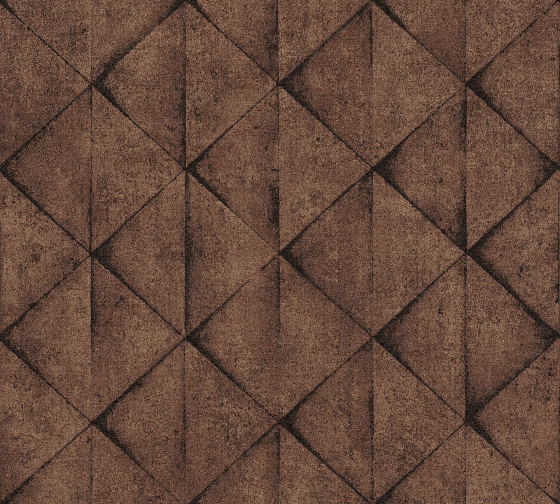Livingwalls Industrial, Geometrische Tapete, braun, schwarz 377424