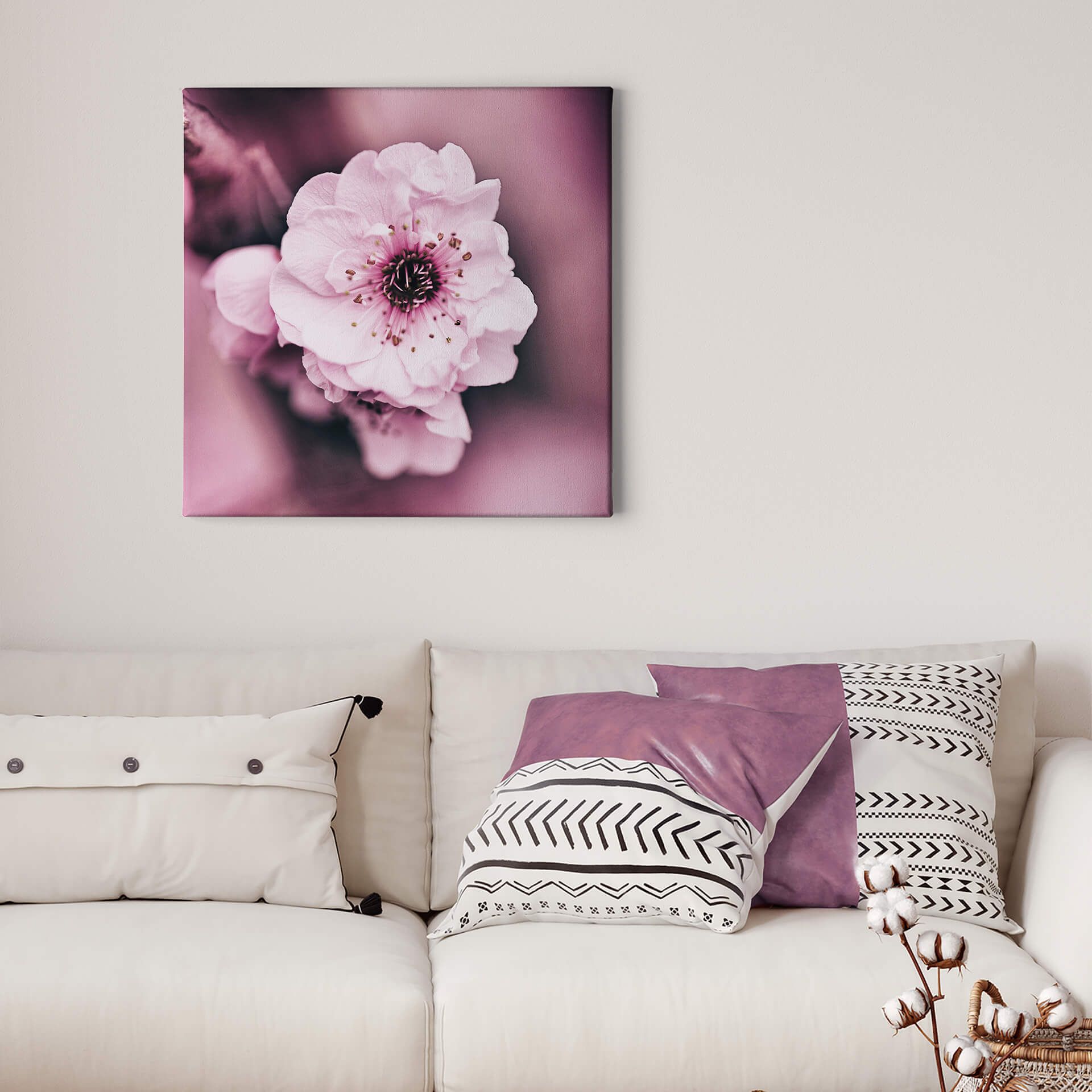 Leinwandbild Blüte, rosa, 50x50 cm DD123257