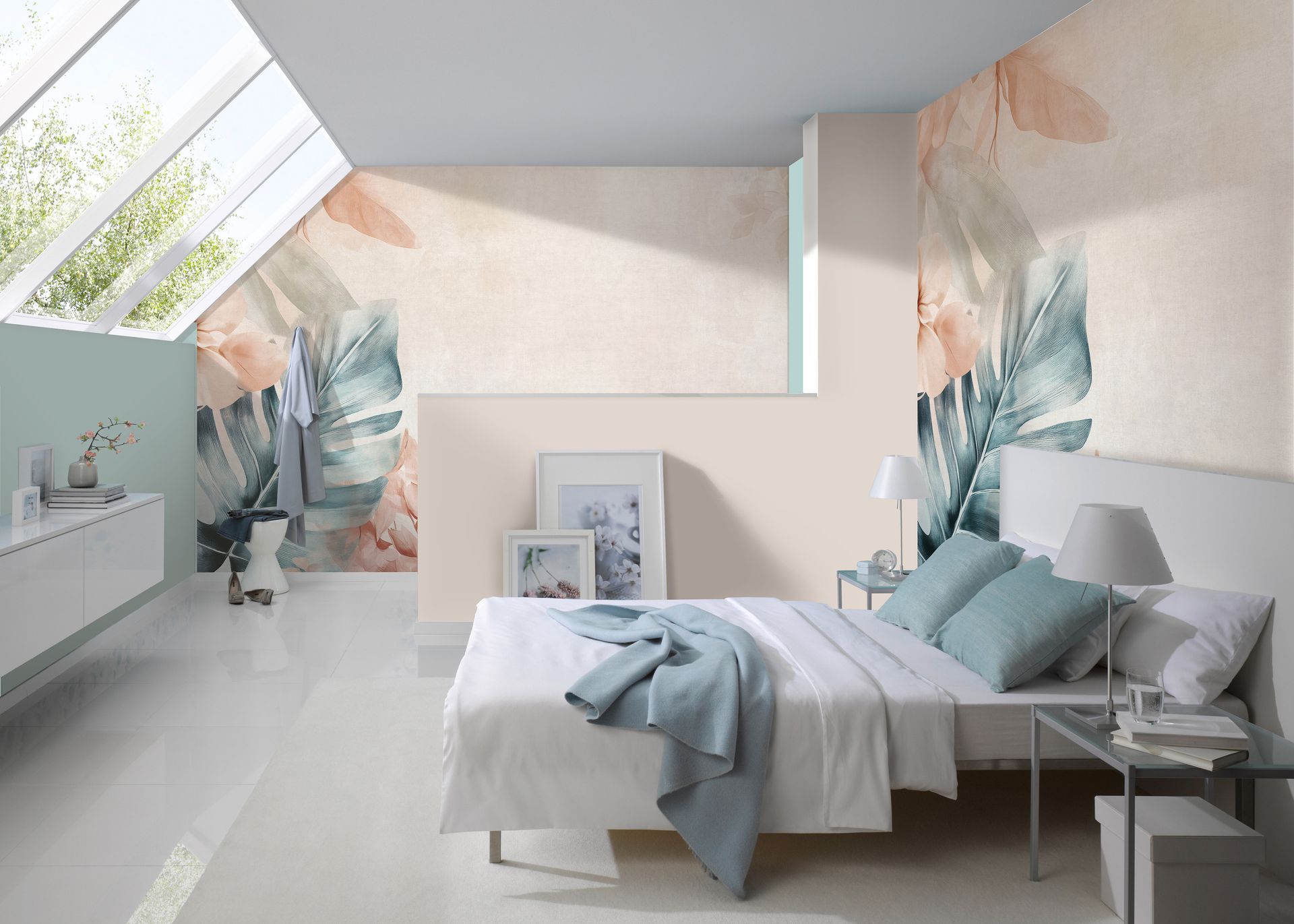 Vliestapete Blättermotiv beige Erismann 220680701