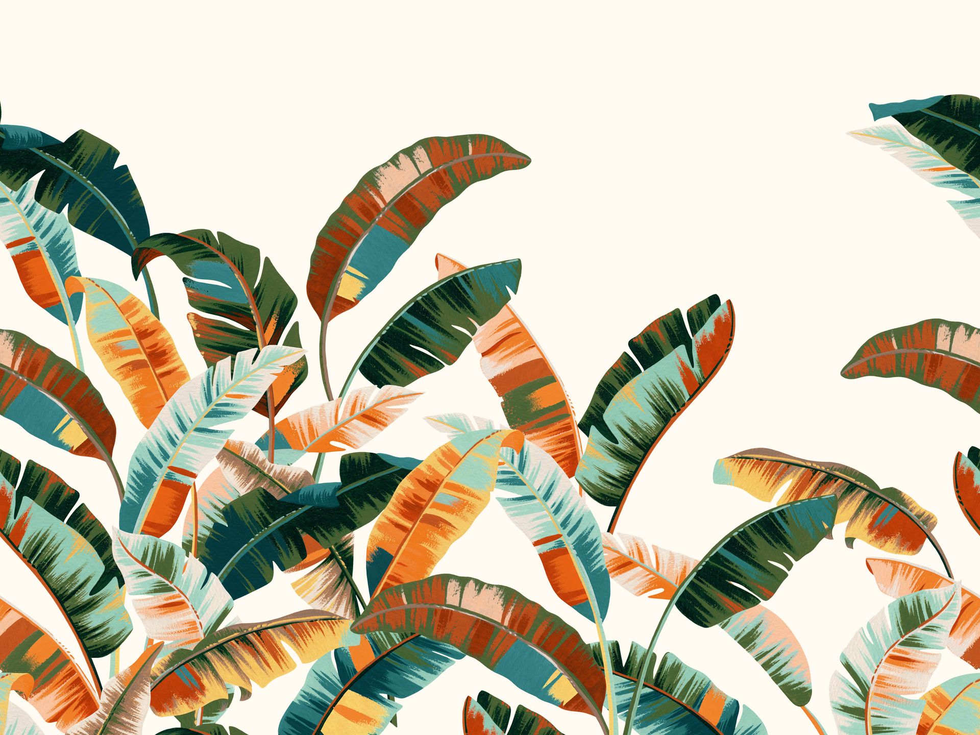 Rasch Florentine III, Botanical, rot creme 485943 Dekorbild