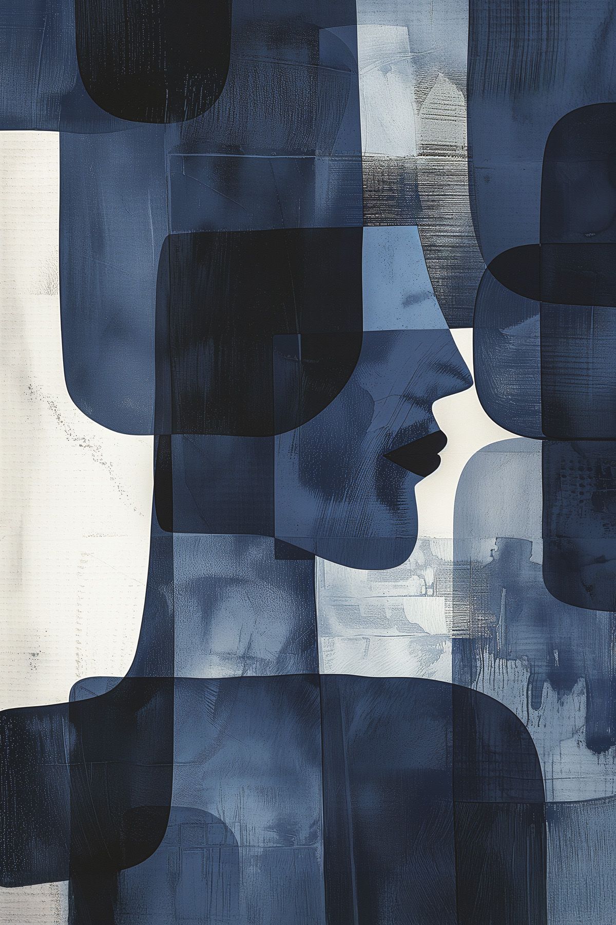 Leinwand Abstract Man 60 x 90 cm