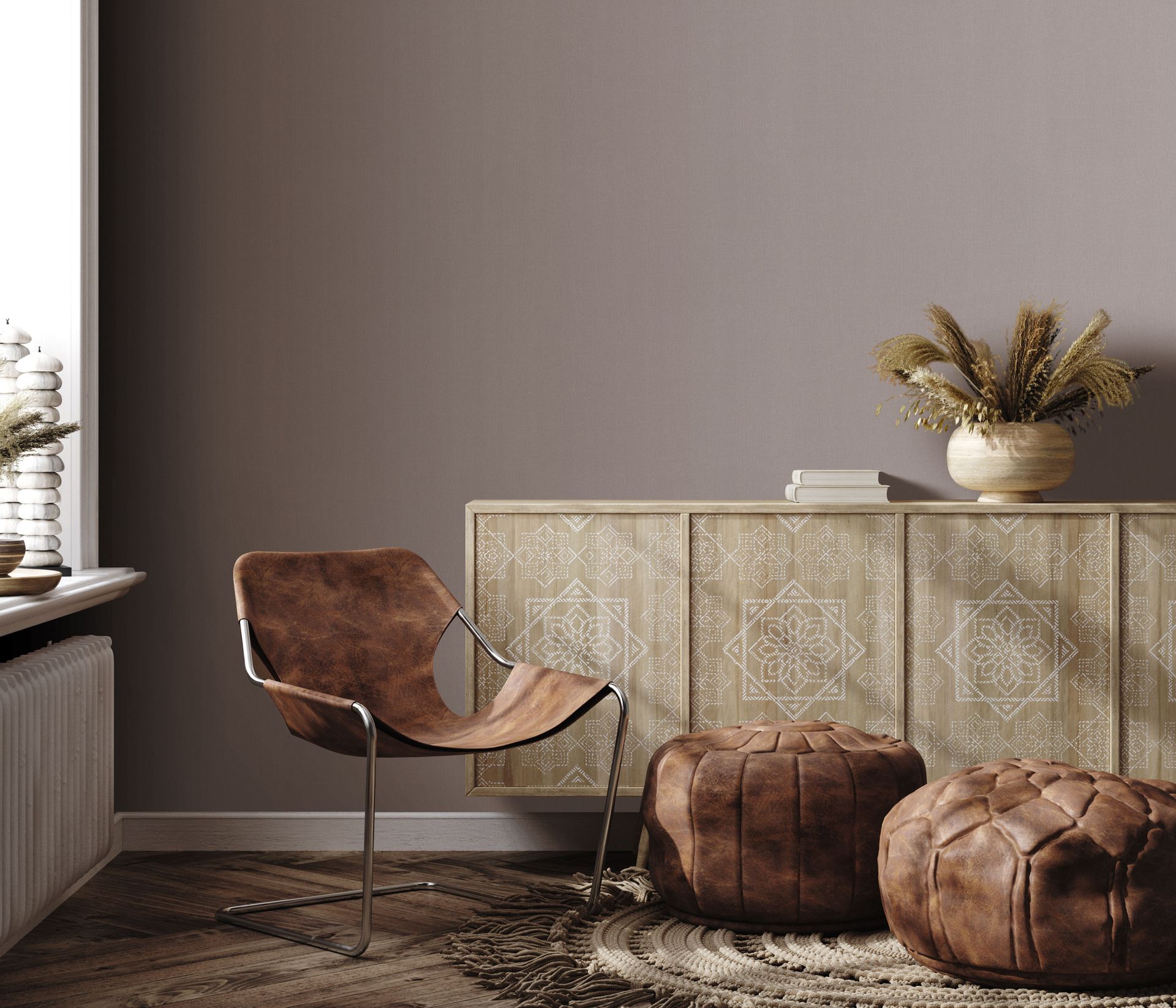 Unistapete Leinenstruktur taupe Erismann 1043737 Unistapete Leinenstruktur taupe Erismann 1043737