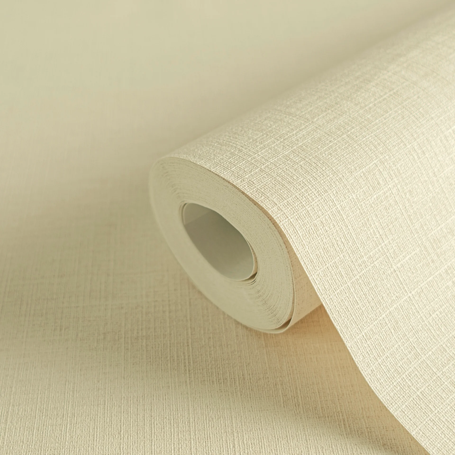 Vliestapete Unis, creme, Textiloptik, A.S. Création 306881