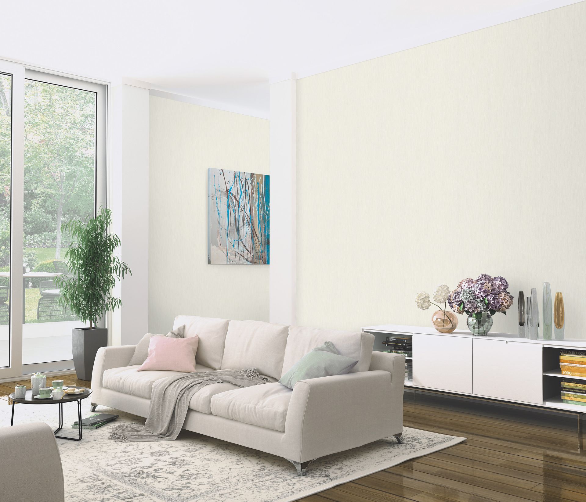 Unistapete Pinselstruktur creme Erismann 1035114 Unistapete Pinselstruktur creme Erismann 1035114