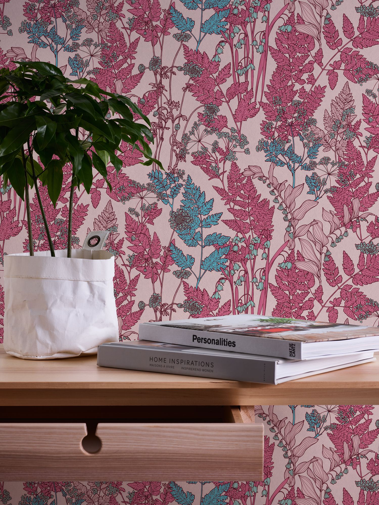 Architects Paper Floral Impression, Florale Tapete, rosa, rot 377518