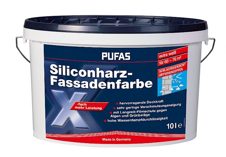 Pufas Siliconharz-Fassadenfarbe weiß 10 l