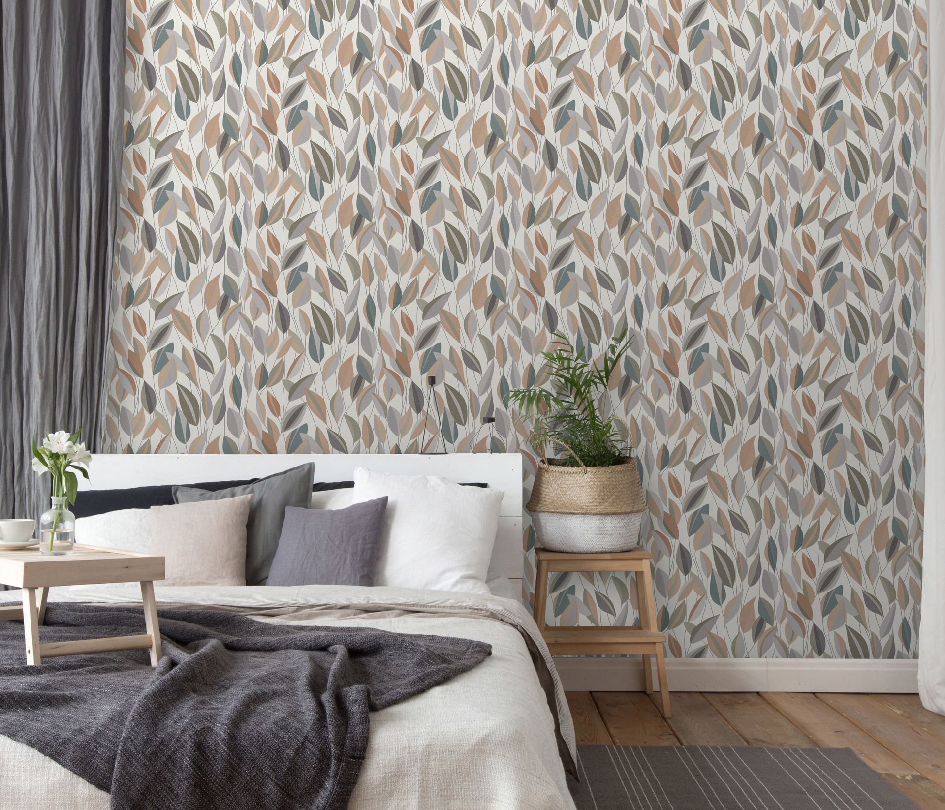 Mustertapete Blättermotiv beige Erismann 1043107
