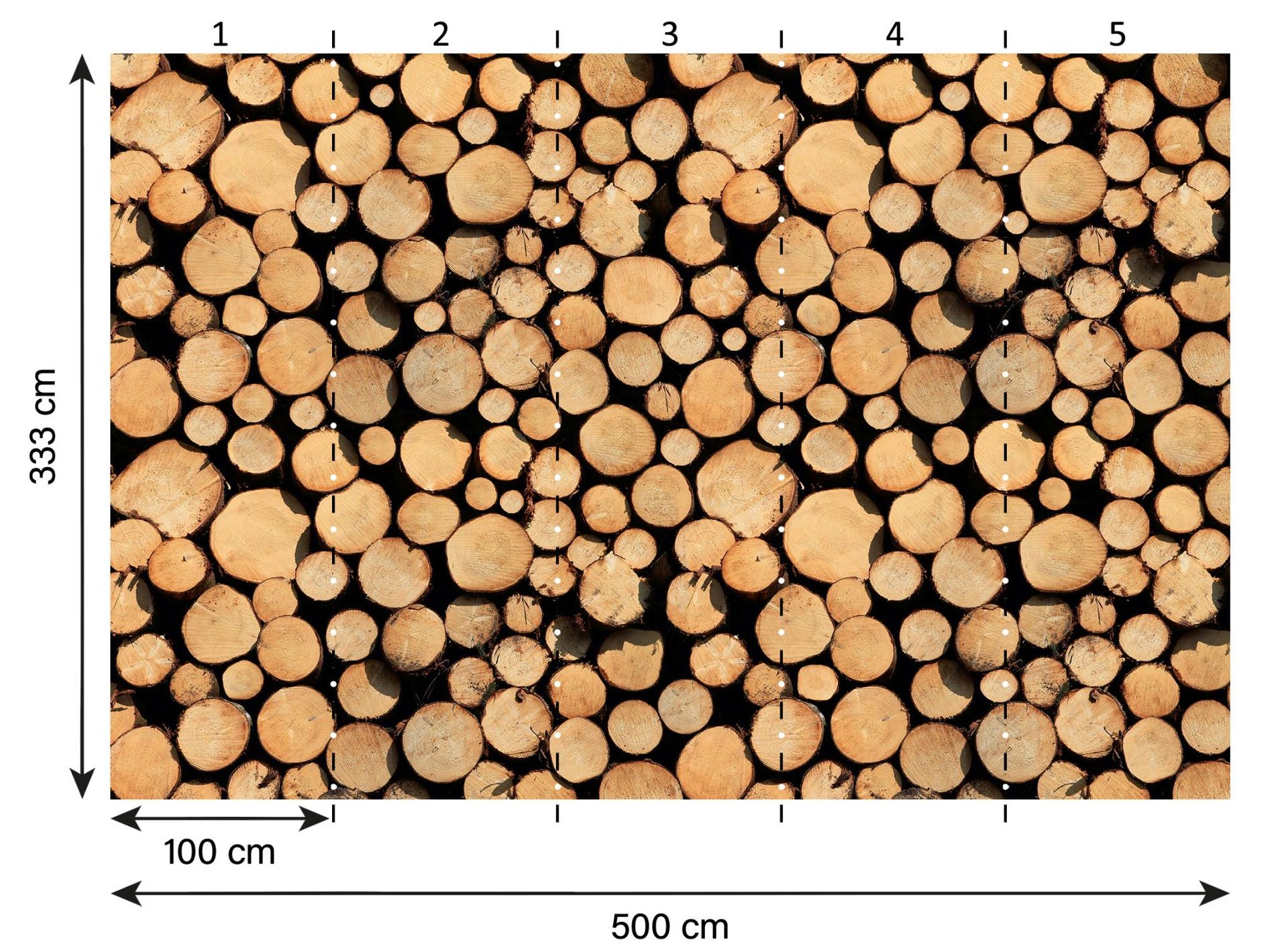 A.S. Création XXL 5 Fototapete, Holzstämme, 4m x 2,67m DD115664