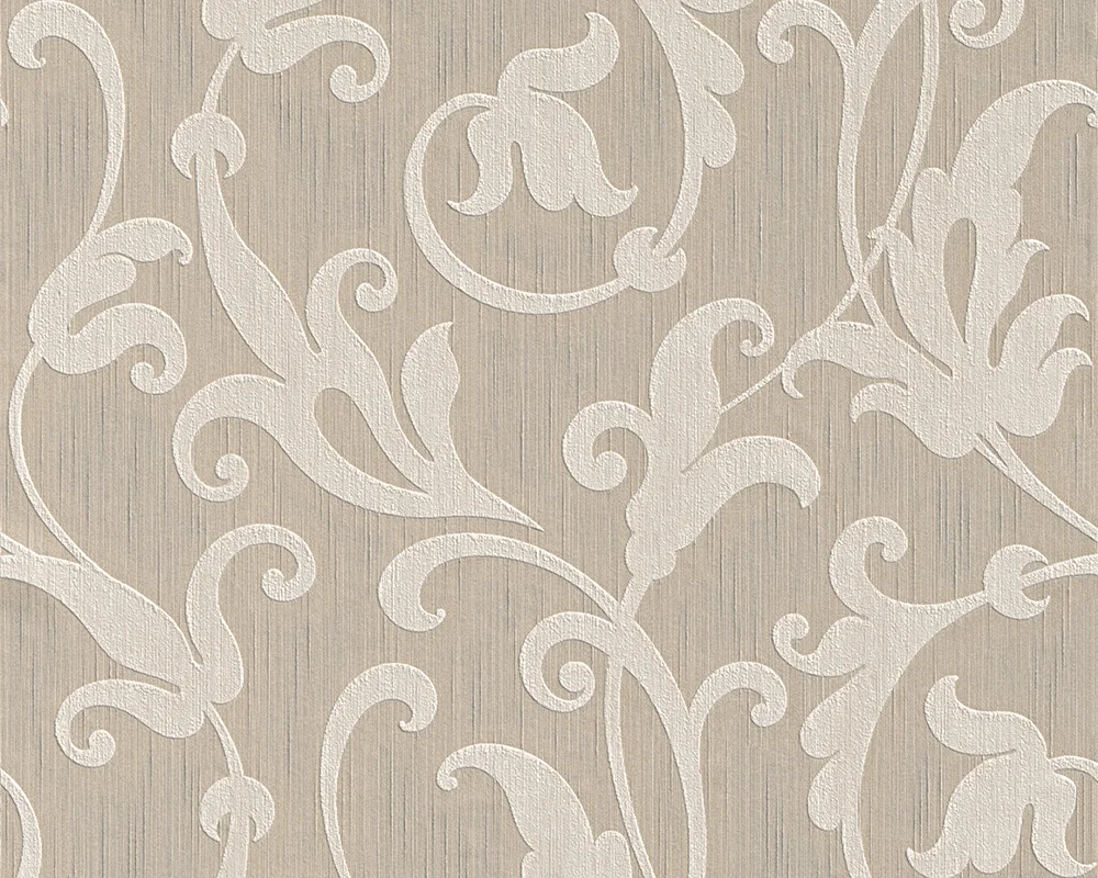 Architects Paper Tessuto, Barock Tapete, beige, silber 954901 Dekorbild