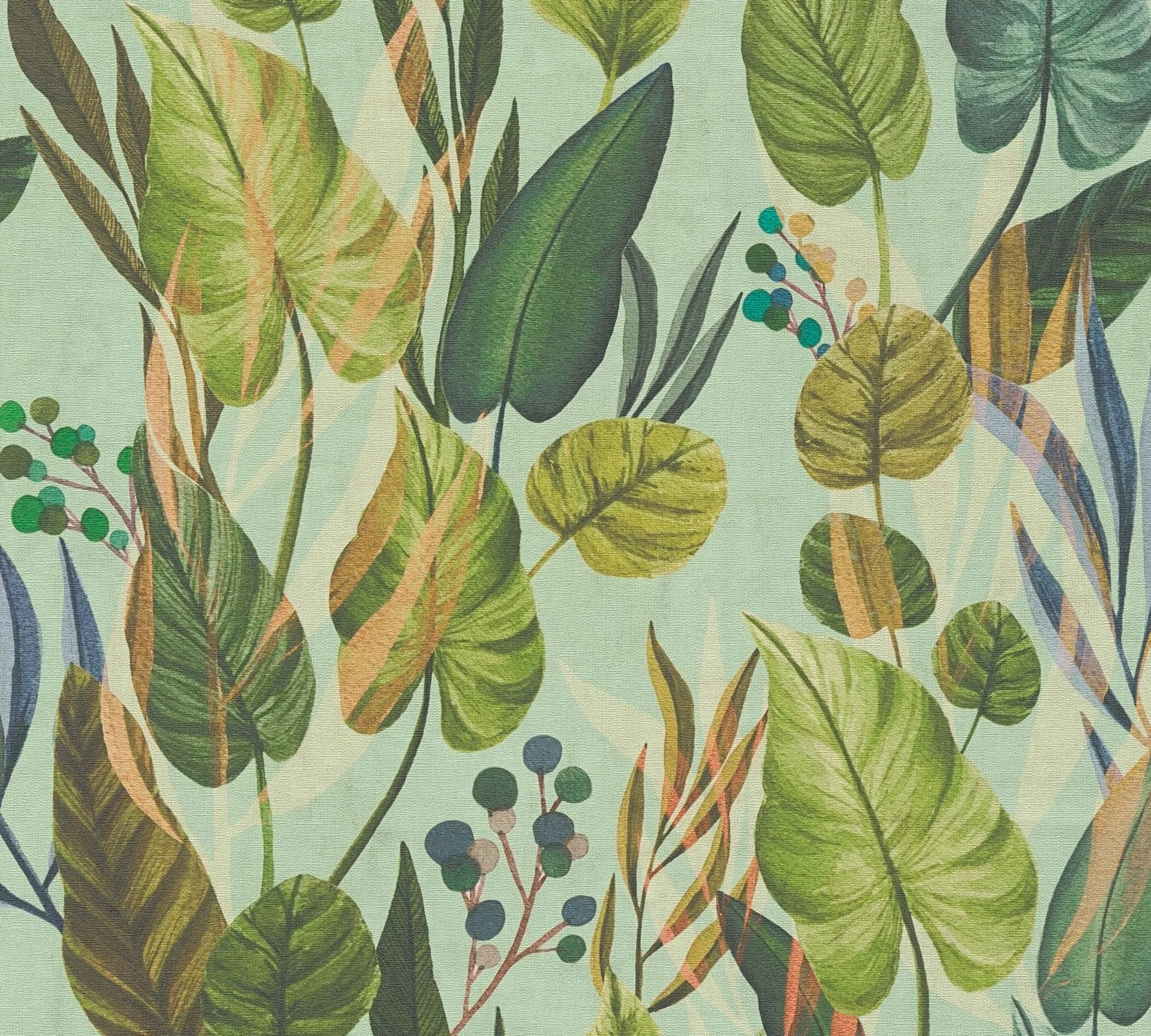 Vliestapete, Floral, blau 782191