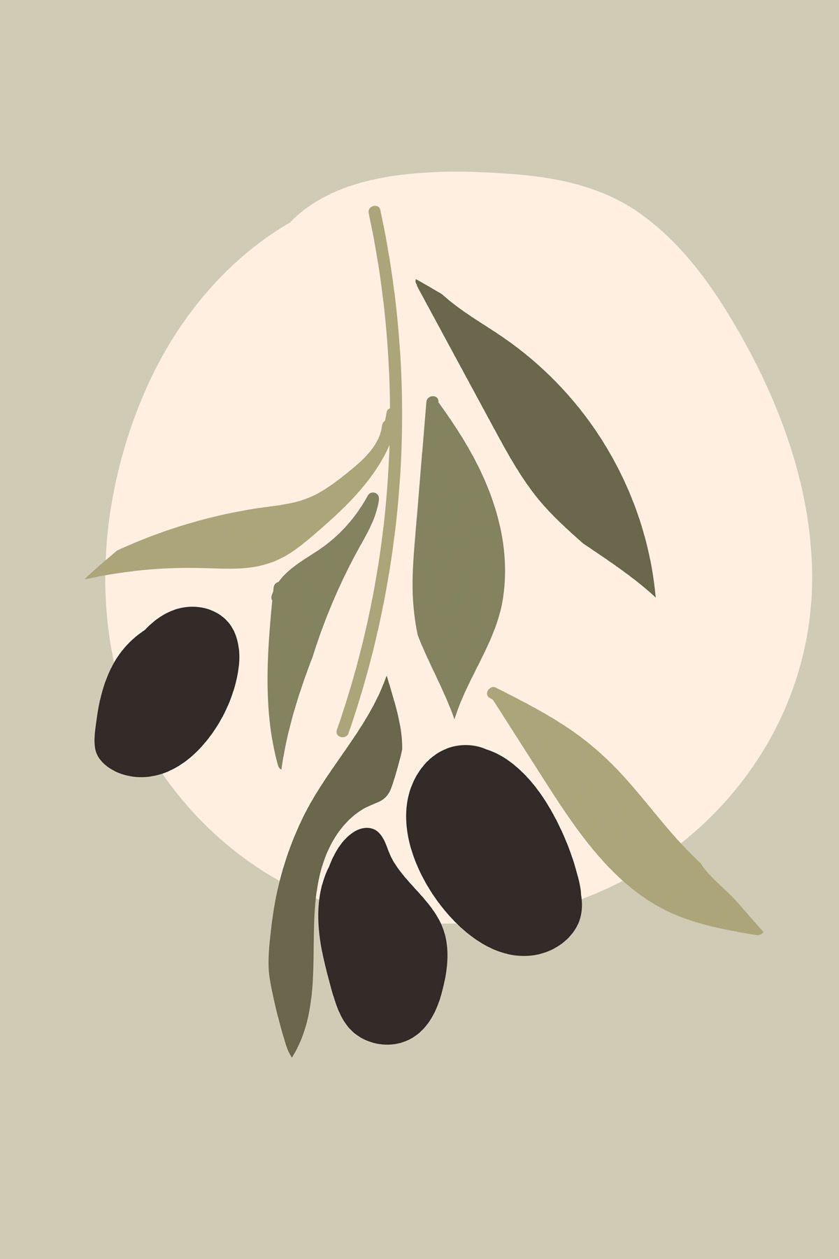 Leinwände Olive I