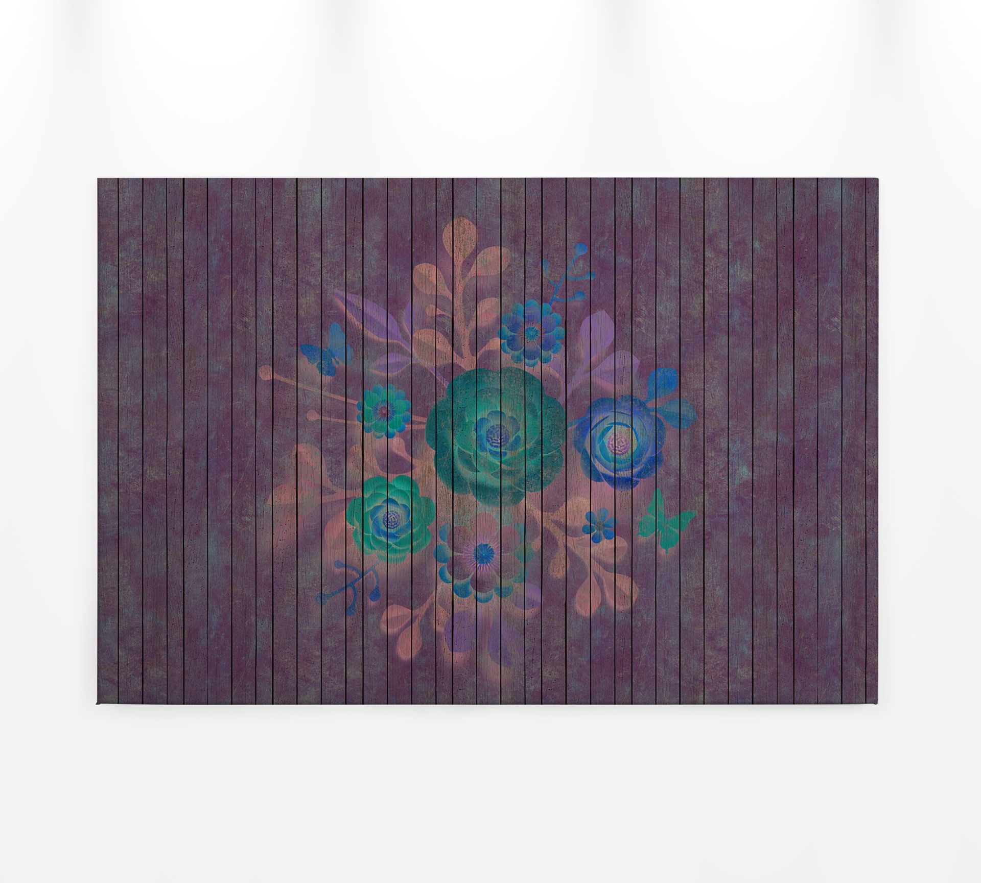 Leinwandbild Blumen, violett, 90x60 cm DD120435