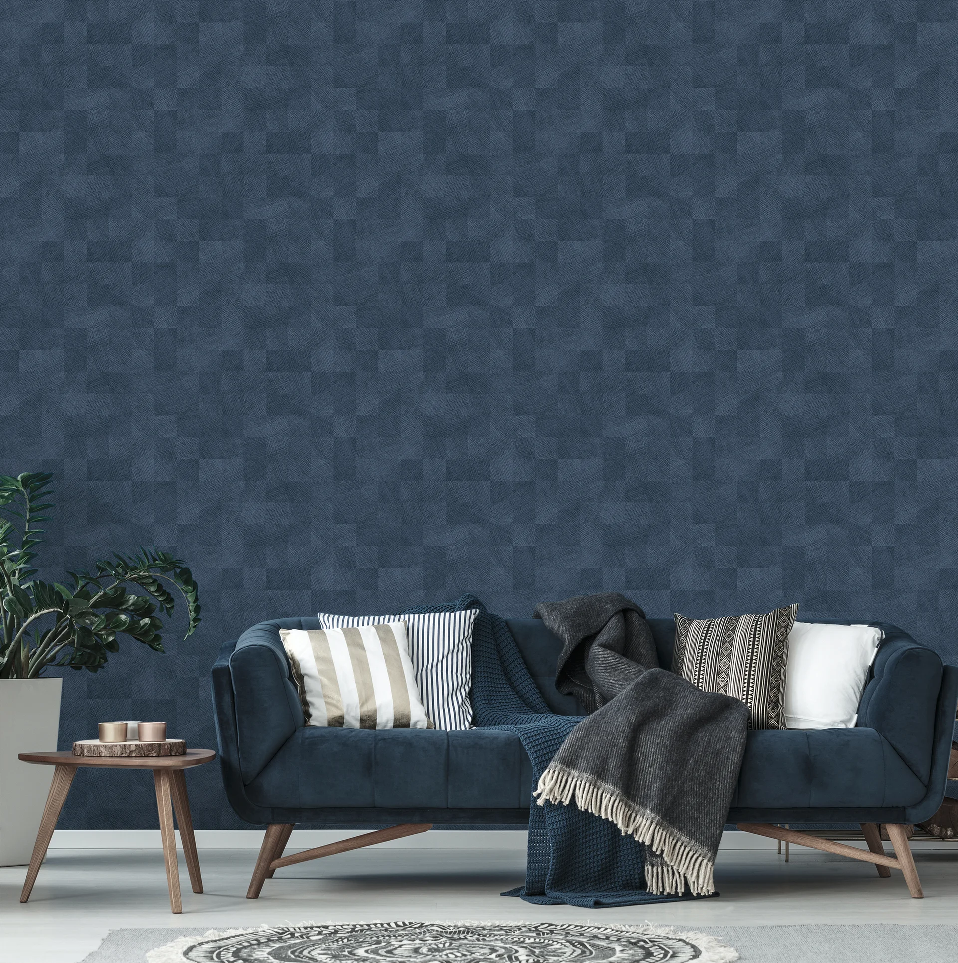 Raumbild 2 Livingwalls Titanium 3, Design Tapete, blau 382005