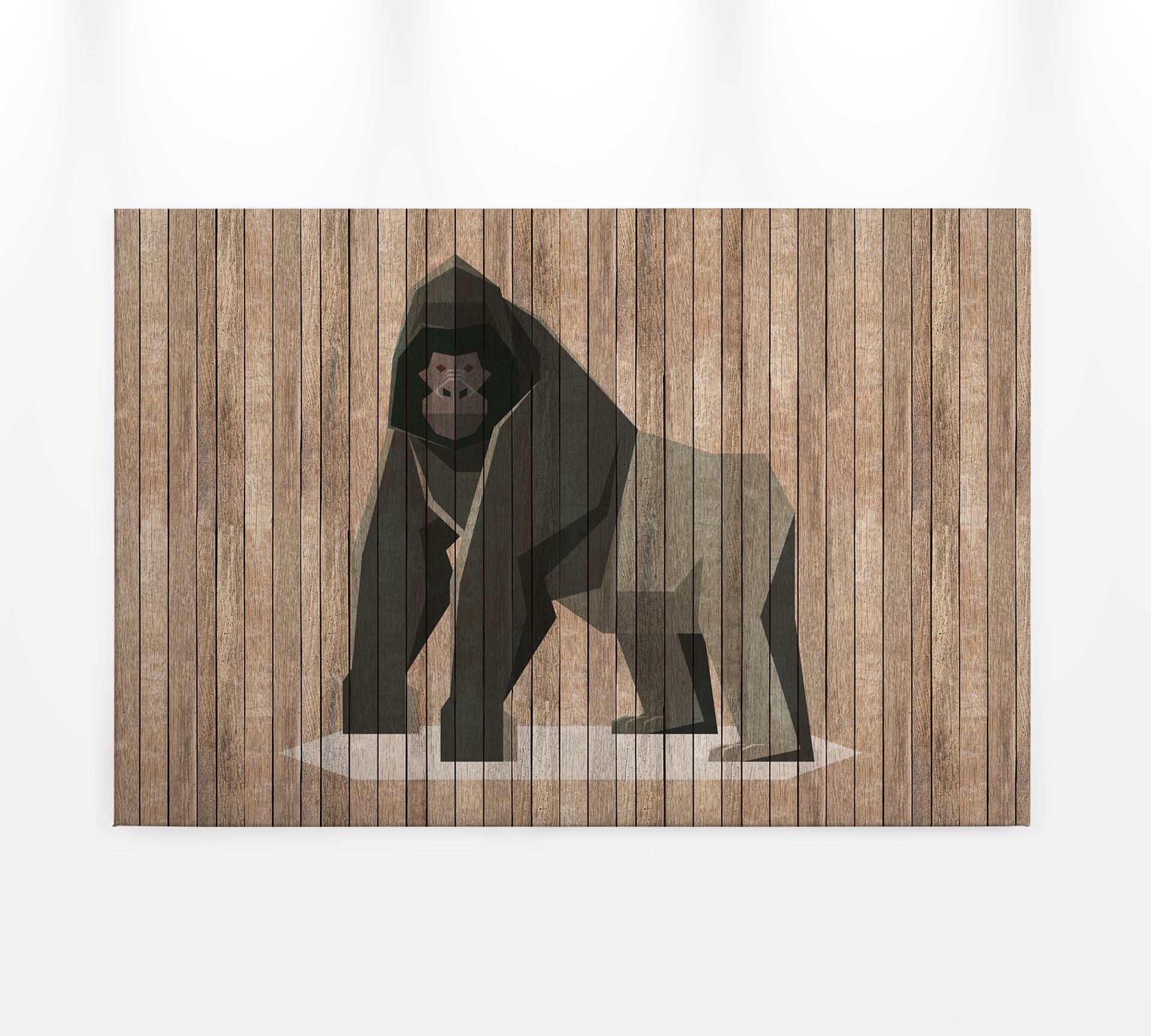 Leinwandbild Gorilla, braun, 90x60 cm DD120428