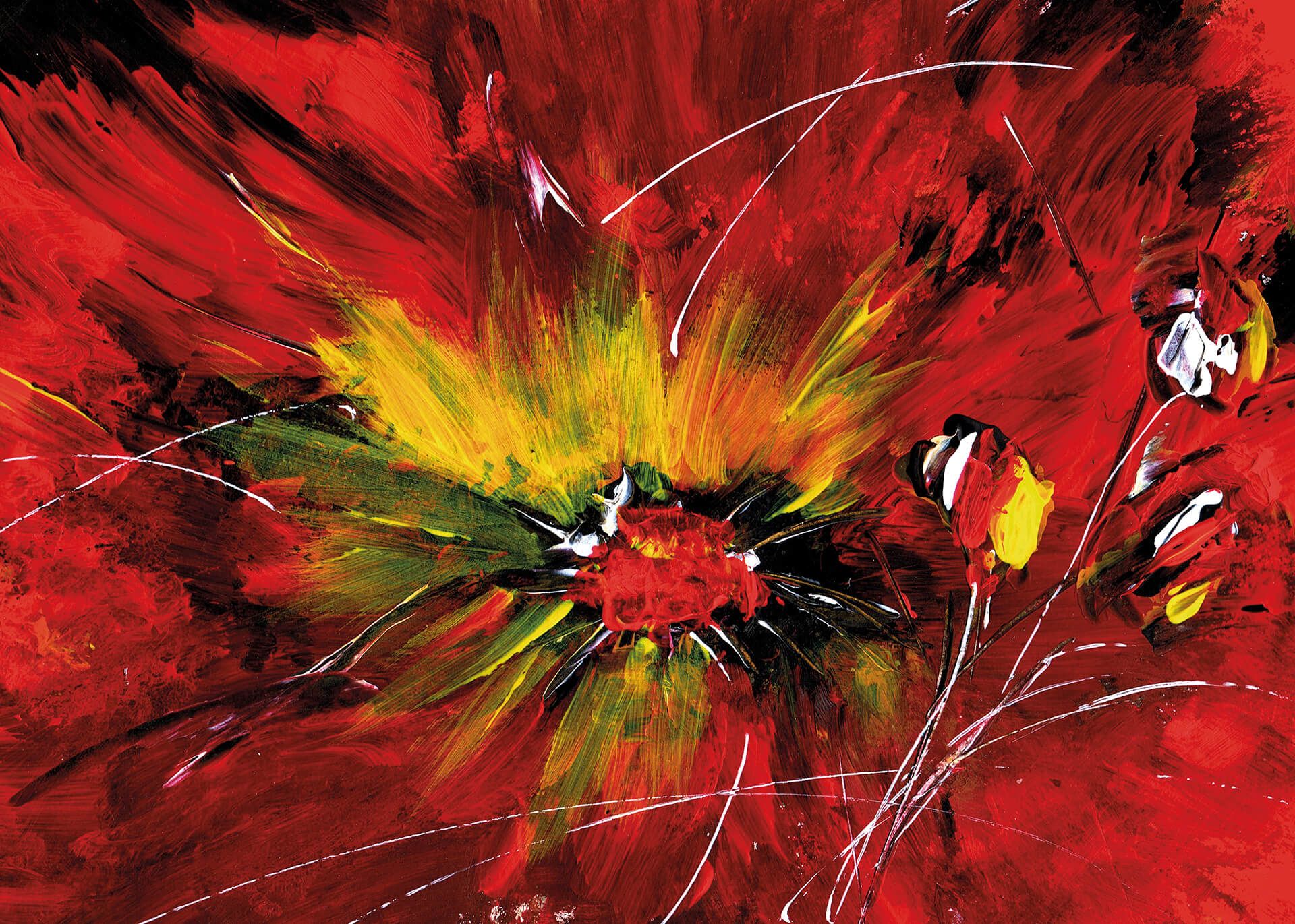 Leinwandbild Explosion, rot, 70x50 cm DD123070