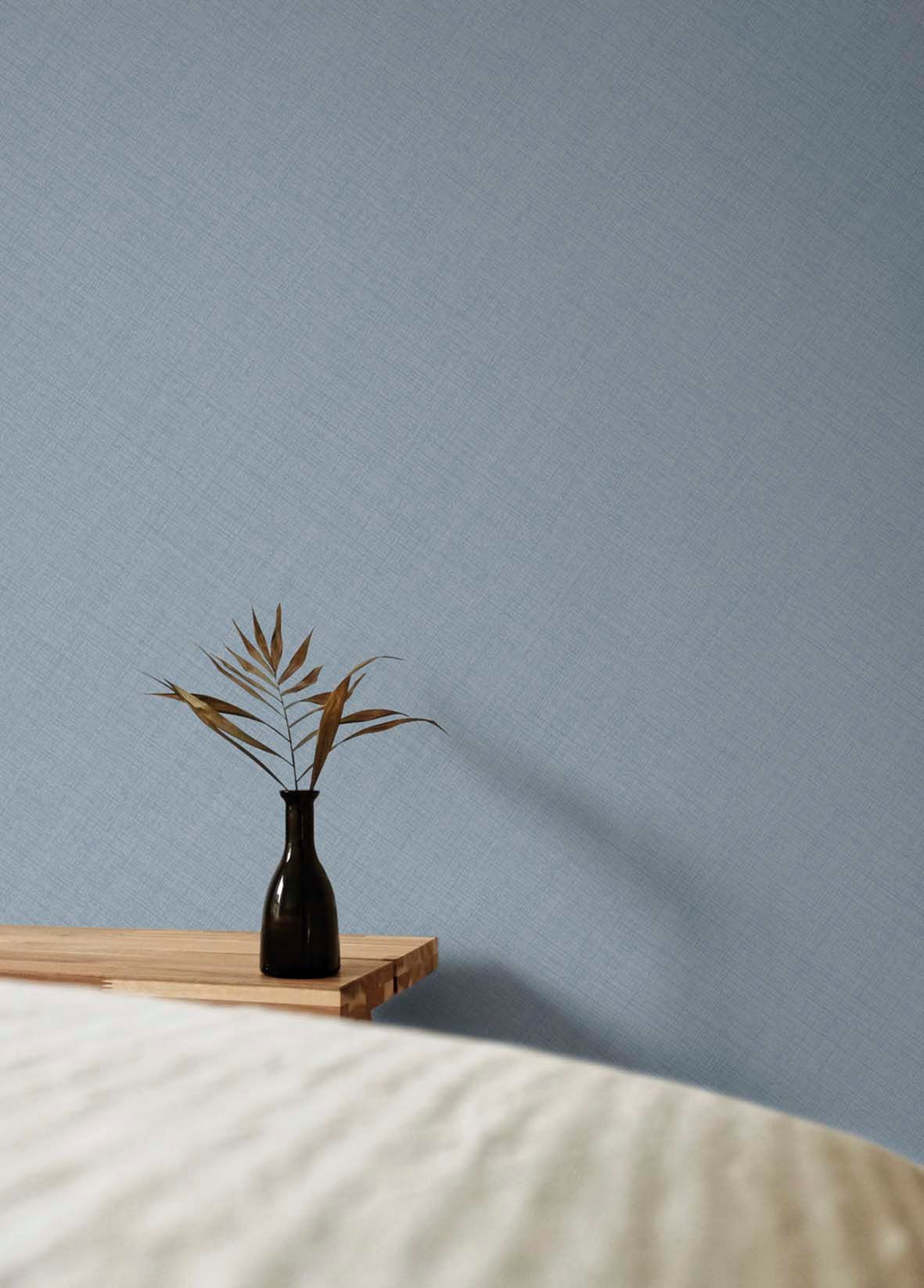 Grandeco Leinenoptik blau MN1007