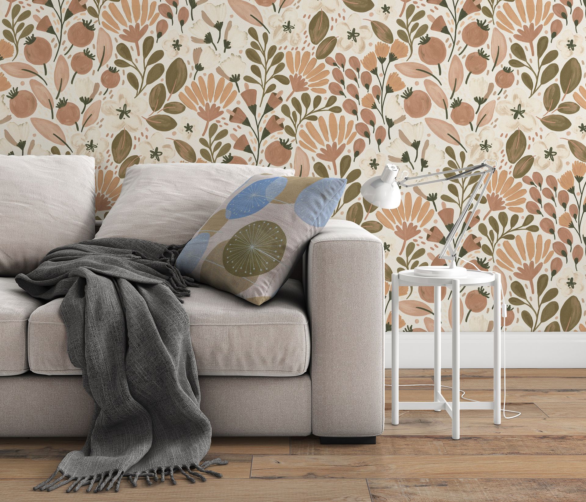 Botanische Tapete Blumenmotiv beige Erismann 1051811