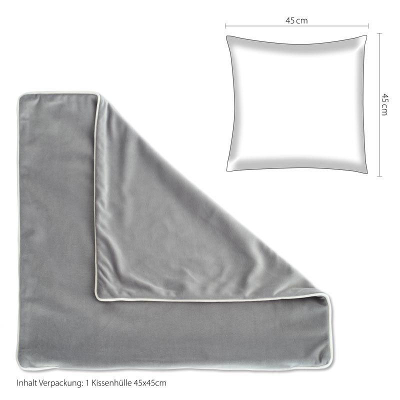 Kissenhülle IW539321 Grau Mirja 45x45cm Kissenhülle IW539321 Grau Mirja 45x45cm