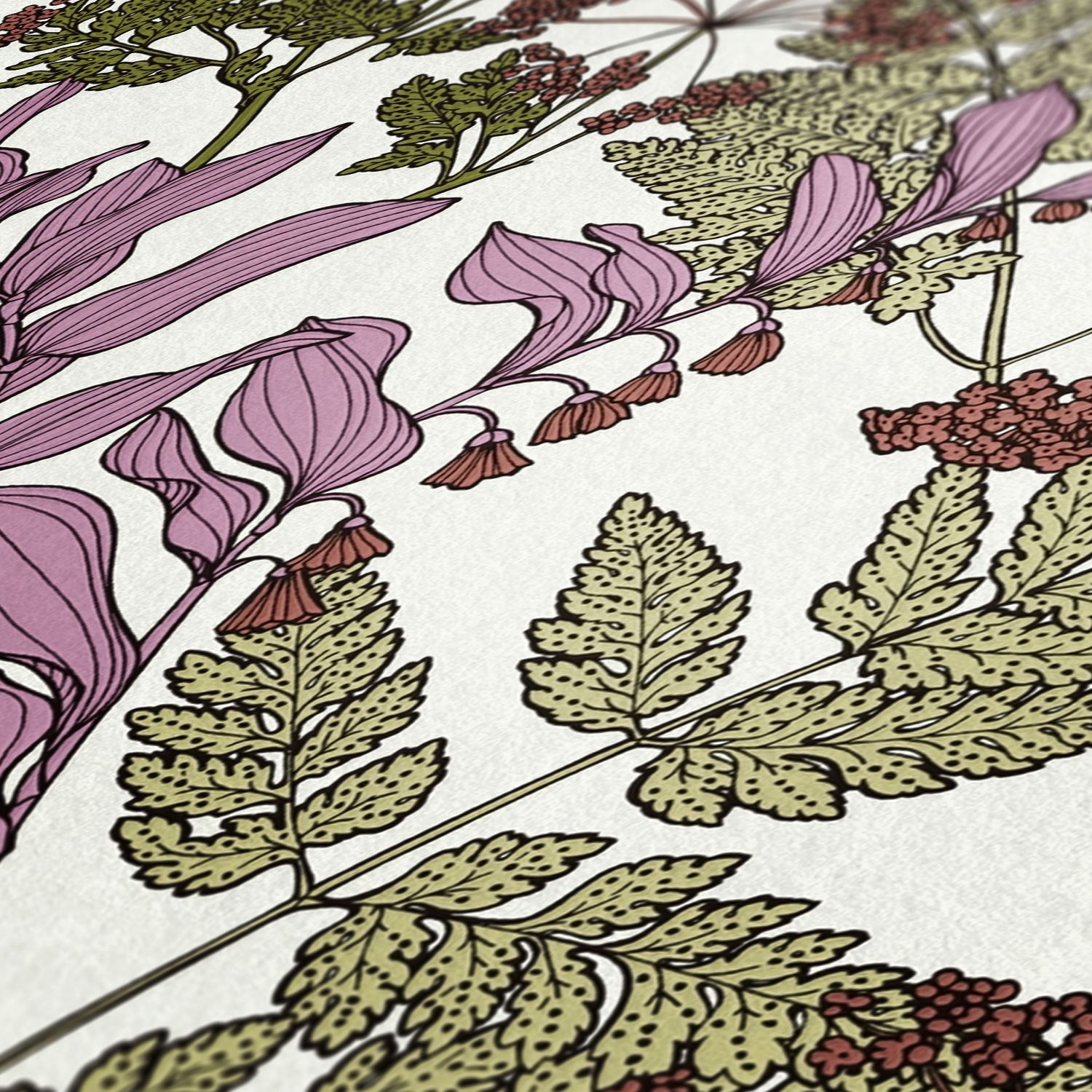 Architects Paper Floral Impression, Florale Tapete, bunt, grün 377513