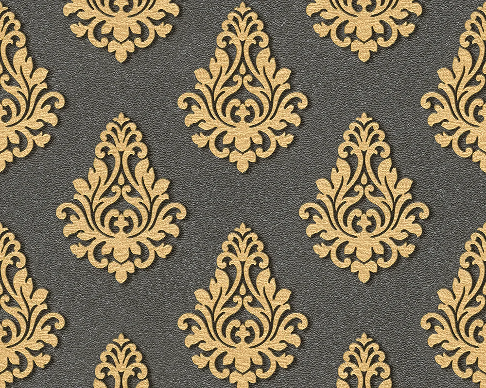 Produktscan Architects Paper Nobile, Barock Tapete, gold, schwarz 959815 Dekorbild