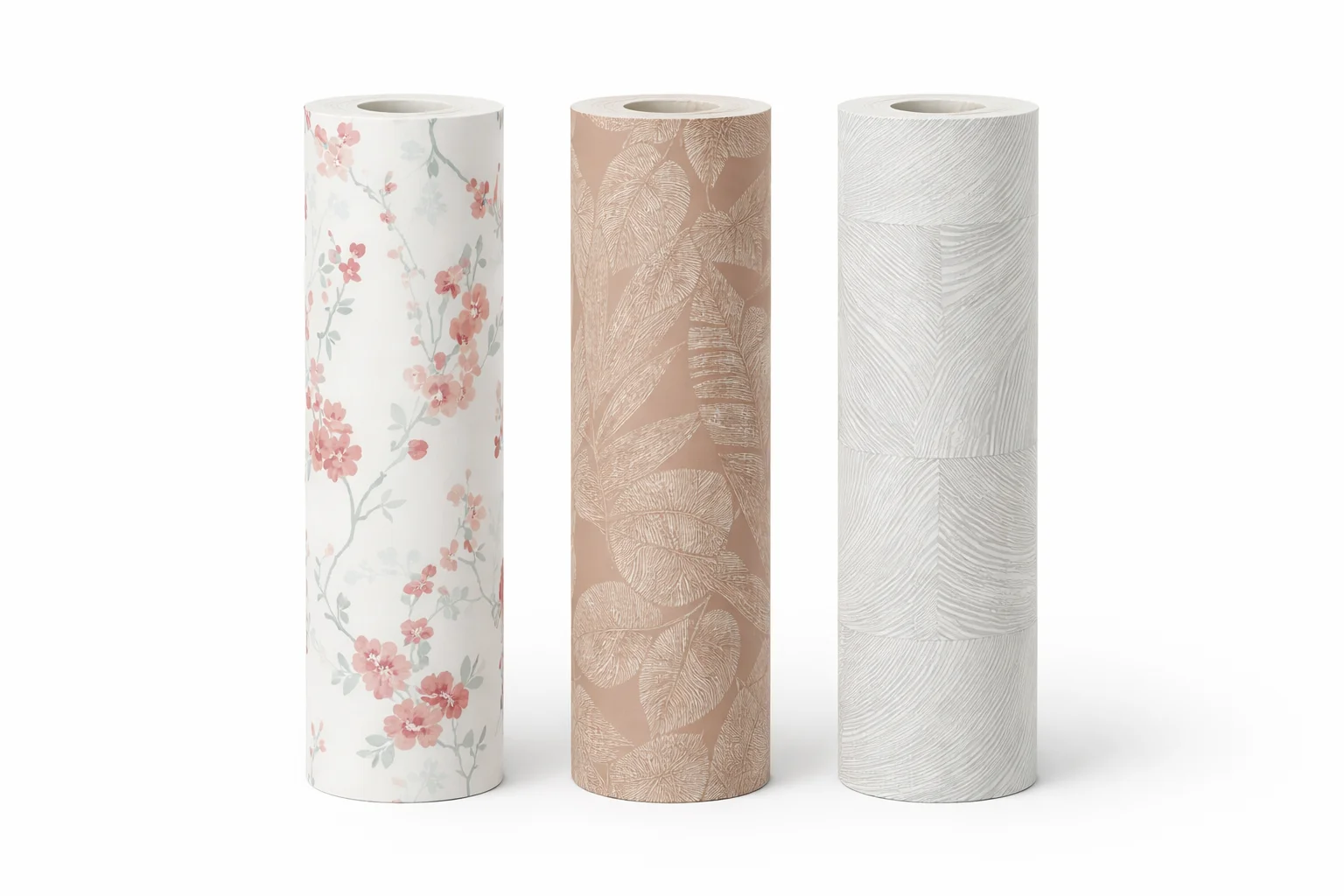 Grandeco Omura Tapetenrollen Set - Florales Muster Blattmotiv und Struktur