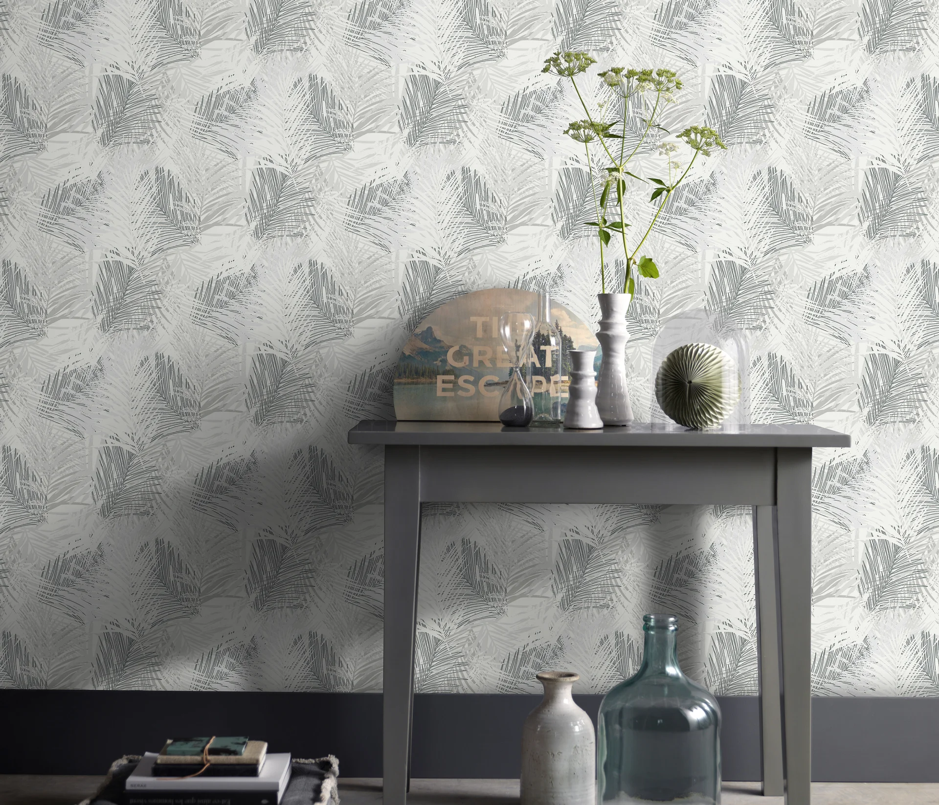 Vliestapete Botanisch grau Erismann 1035010