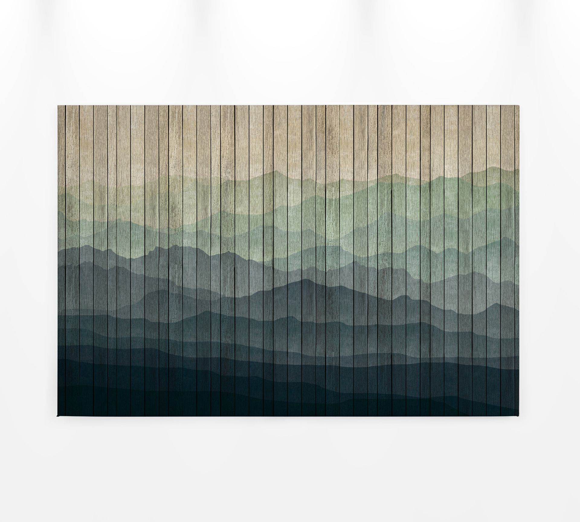Leinwandbild Berglandschaft, dunkelblau, 90x60 cm DD120458